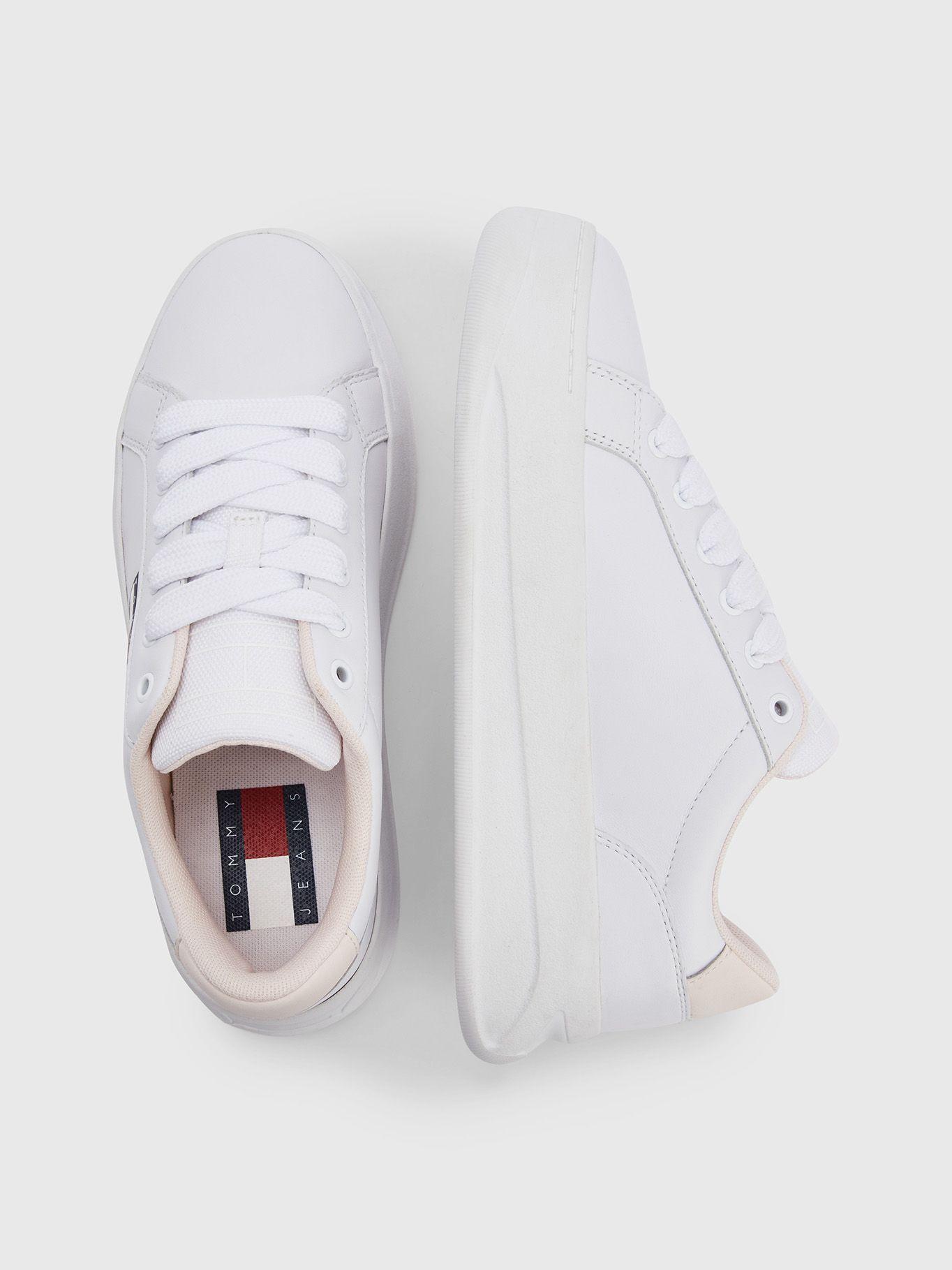 Zapatillas De Cuero Con Plataforma Blanco Tommy Jeans-1