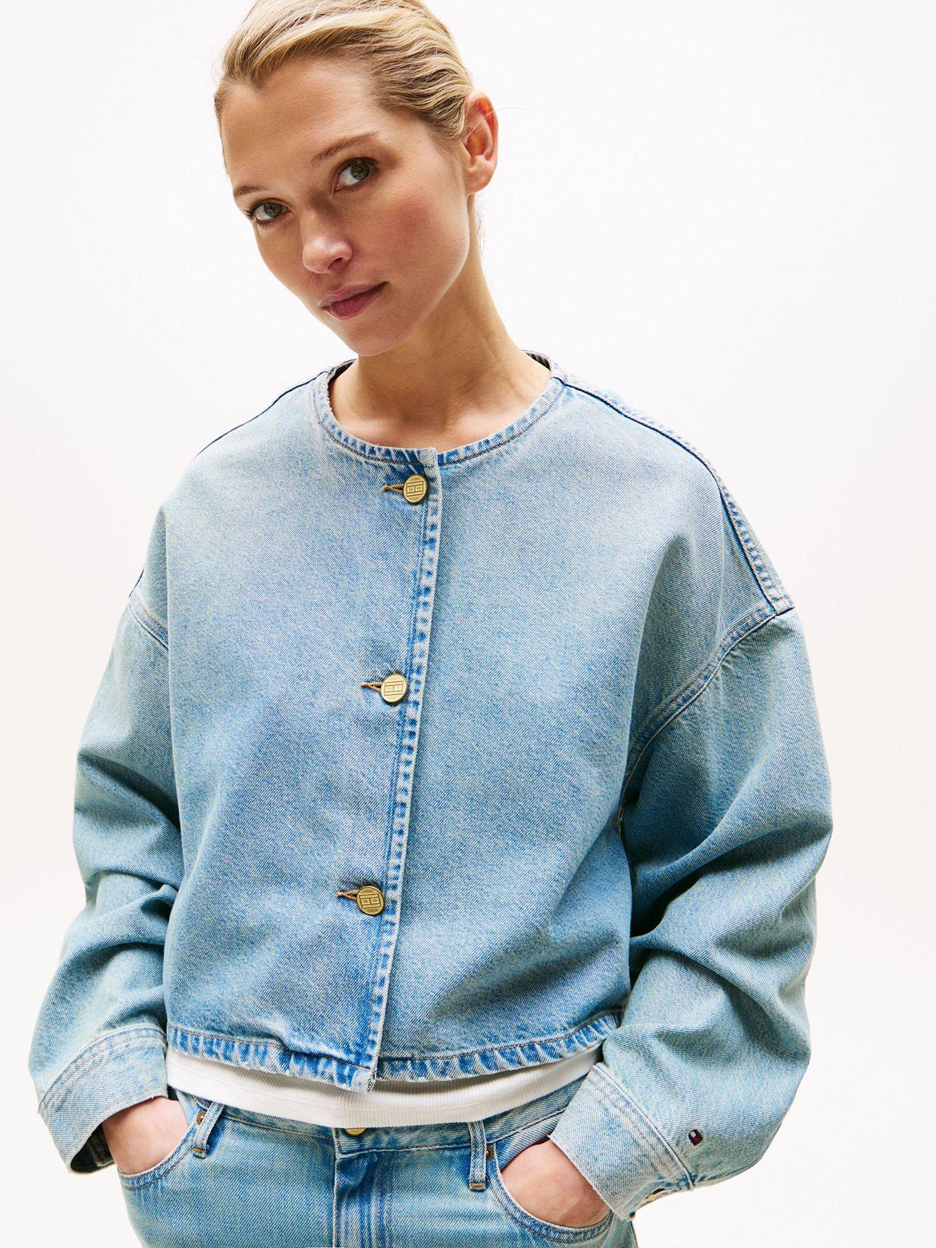 Chaqueta Denim Oversize Celeste Tommy Hilfiger-3