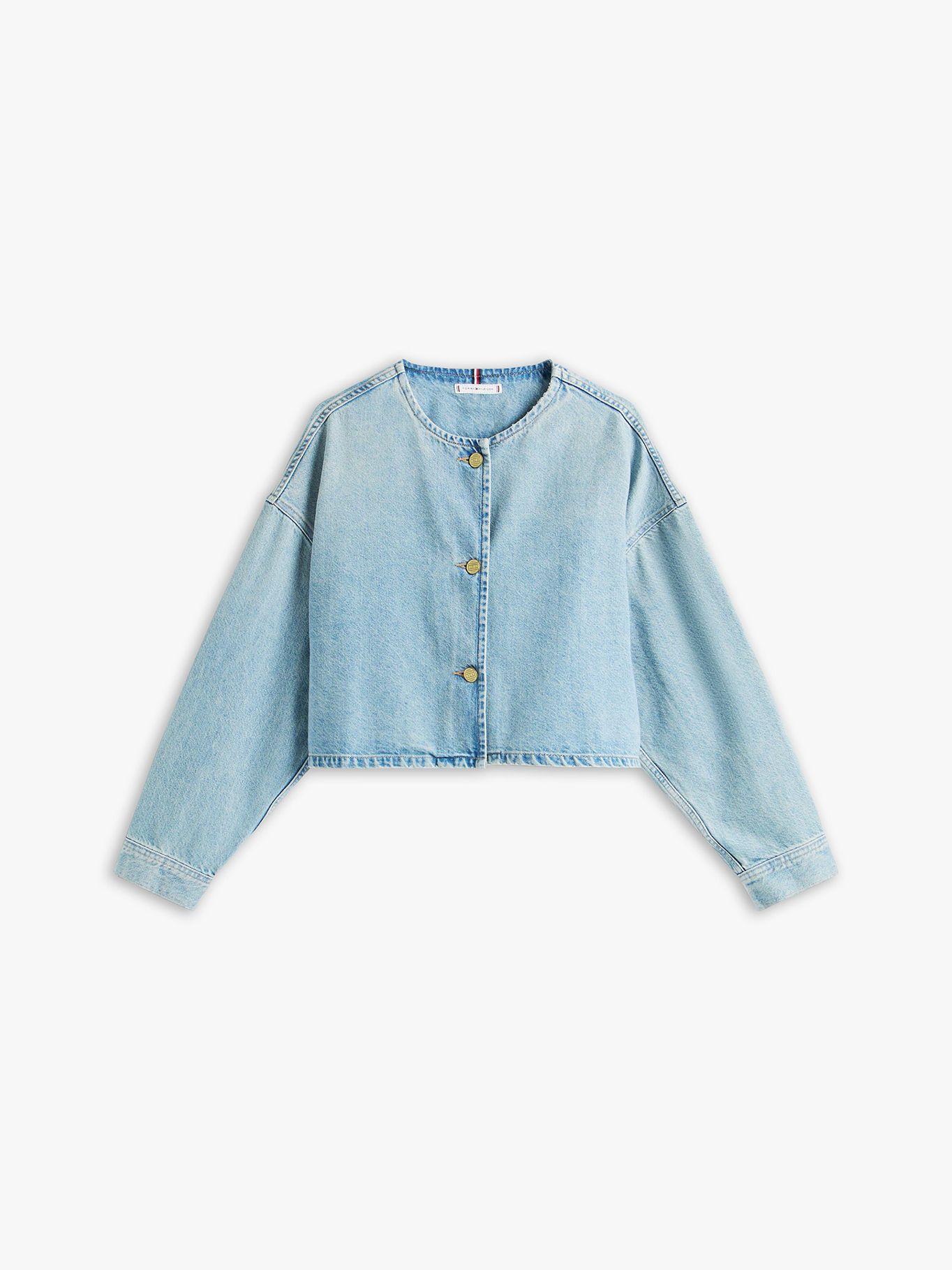 Chaqueta Denim Oversize Celeste Tommy Hilfiger-4