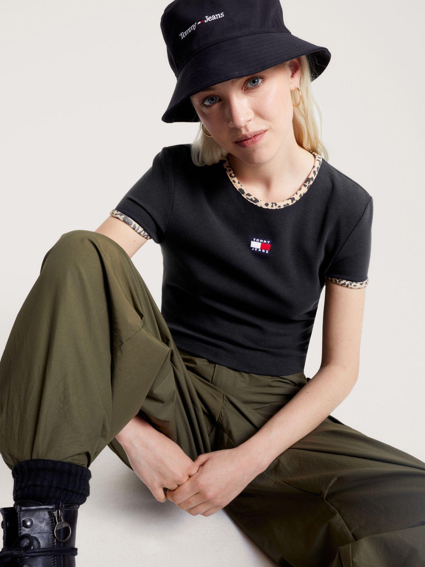 Polera Con Print De Leopardo Negro Tommy Jeans-3