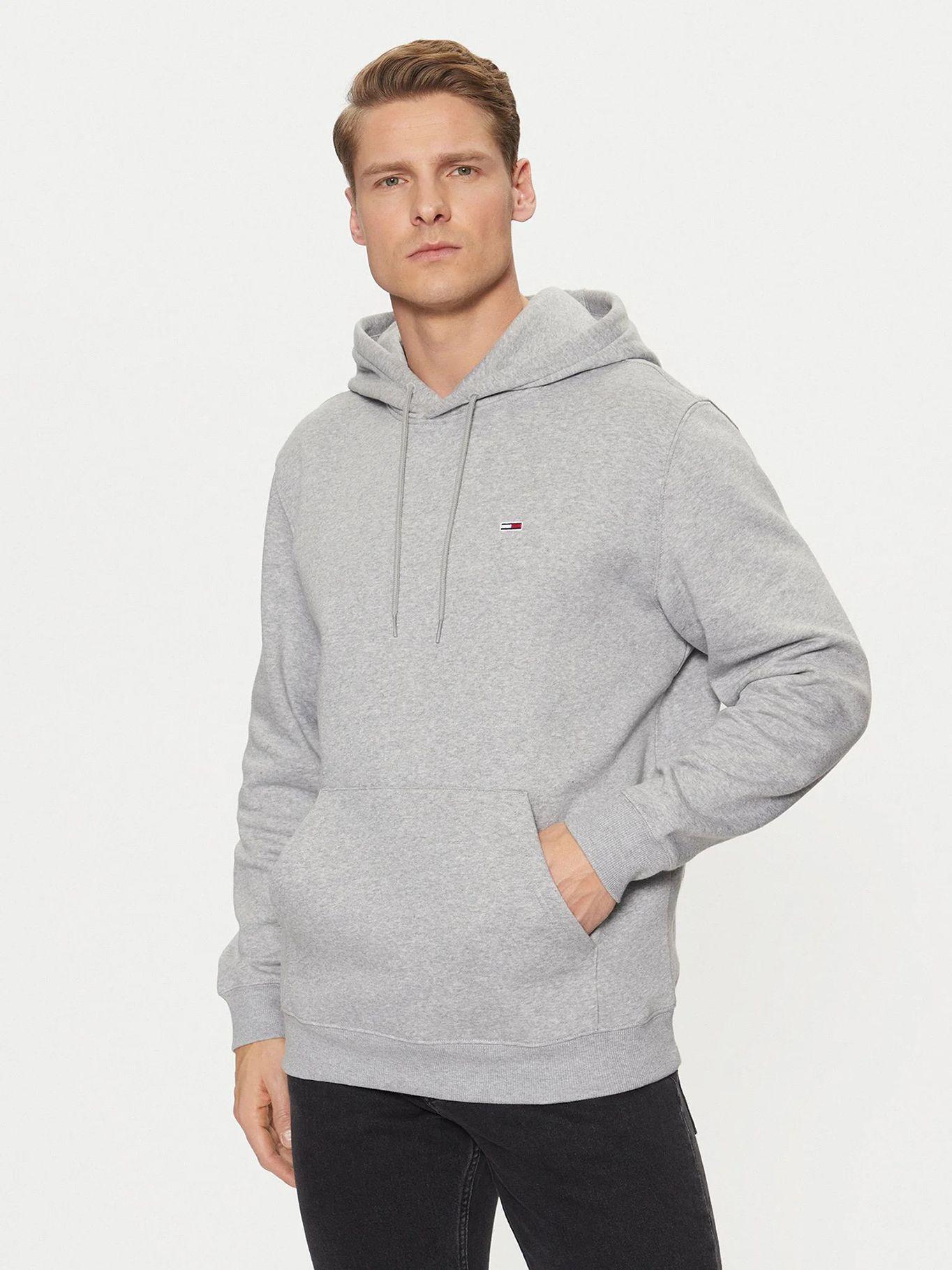 Polerón Hoodie Solid Logo P6N Gris Tommy Jeans-0