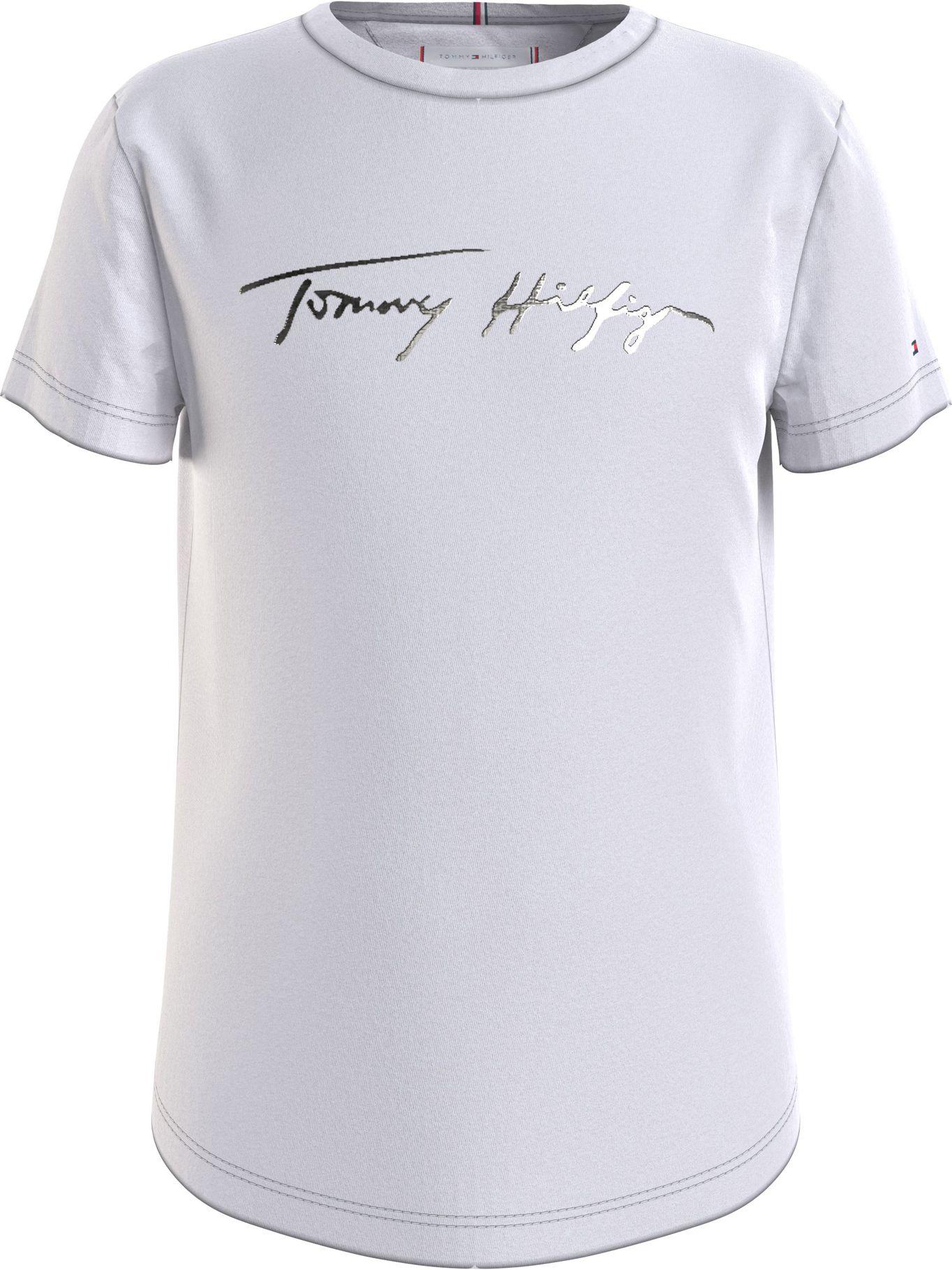 Polera Metallic Logo Blanco Tommy Hilfiger MY2-0