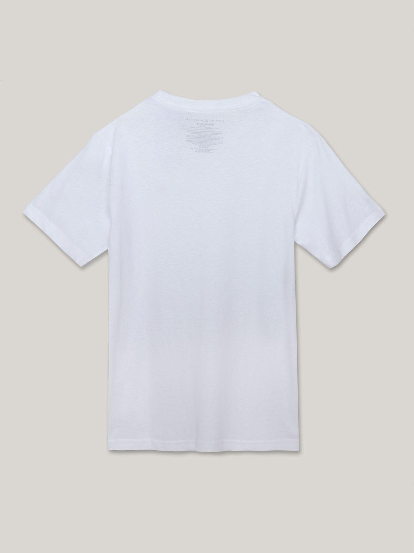 Polera De Niño C-Neck Con Logo Blanco Tommy Hilfiger-1