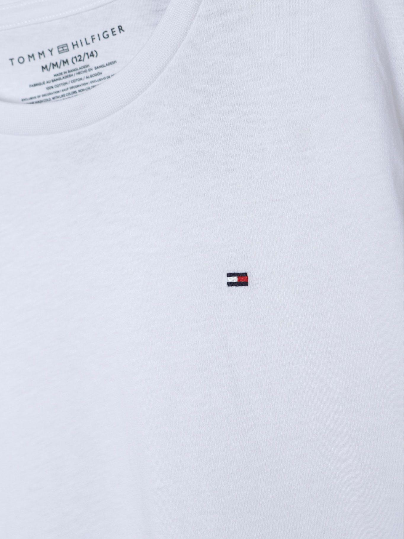 Polera De Niño C-Neck Con Logo Blanco Tommy Hilfiger-2