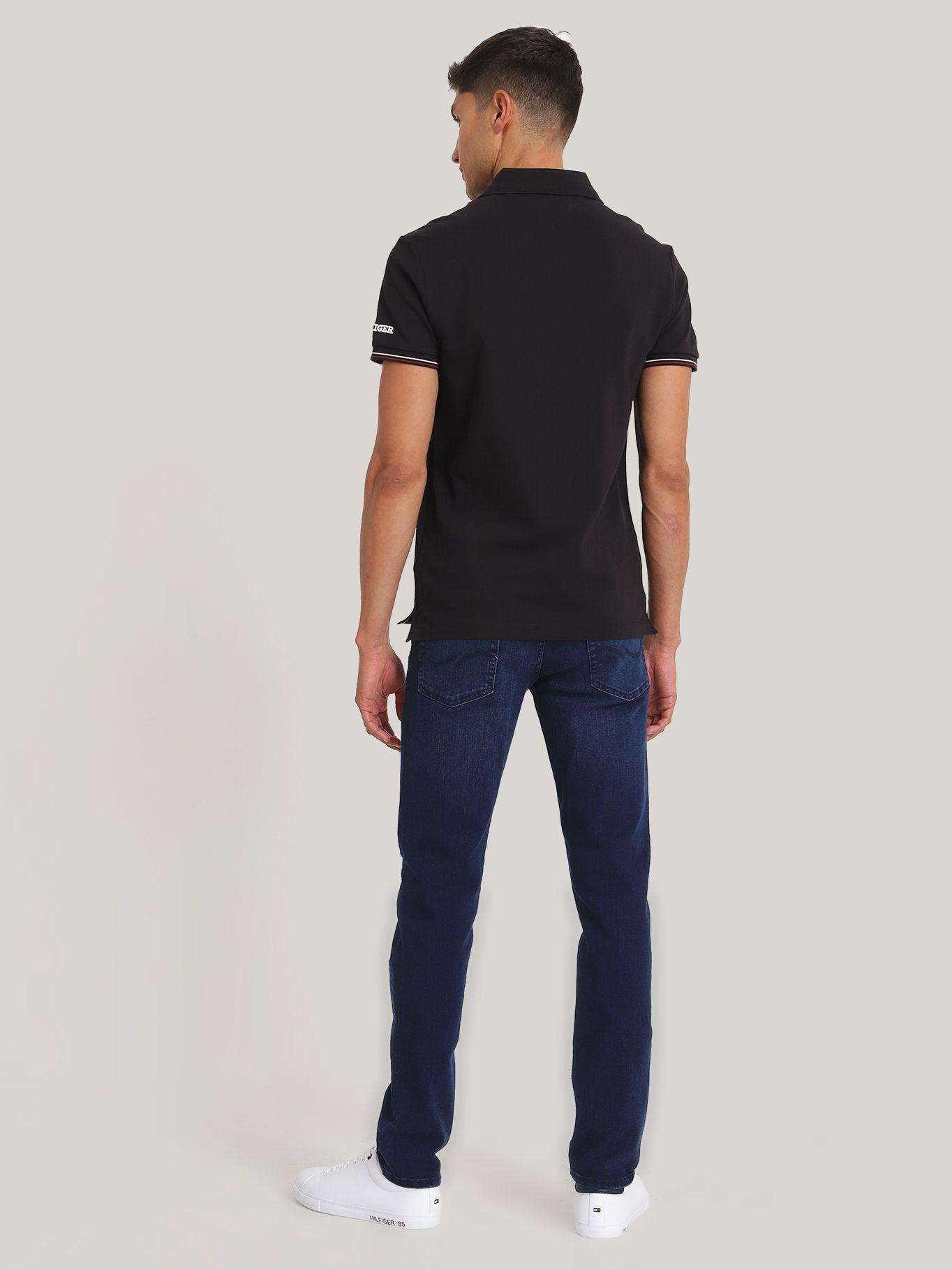 Polo De Corte Slim A Contraste Negro Tommy Hilfiger-2