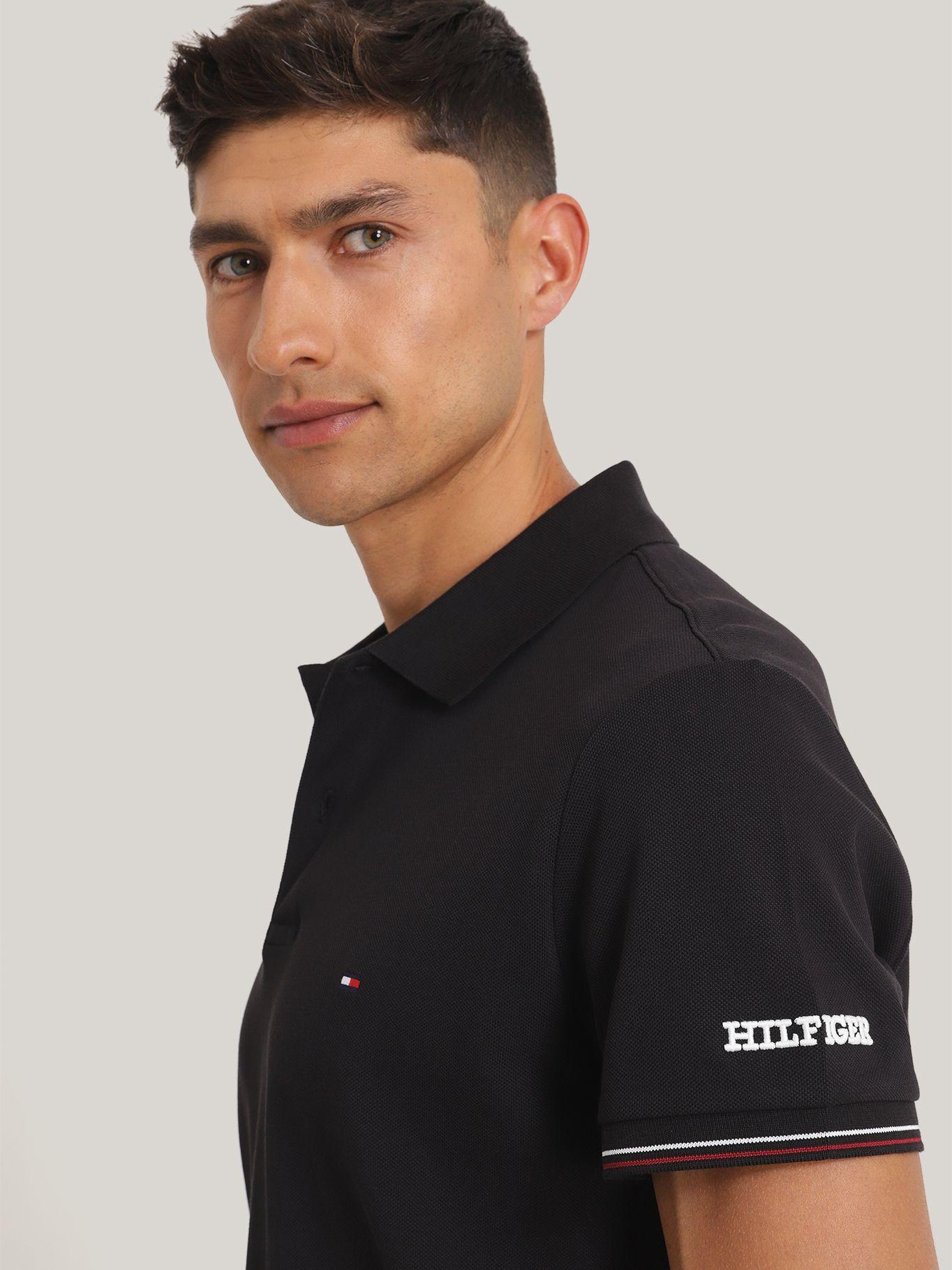 Polo De Corte Slim A Contraste Negro Tommy Hilfiger-3