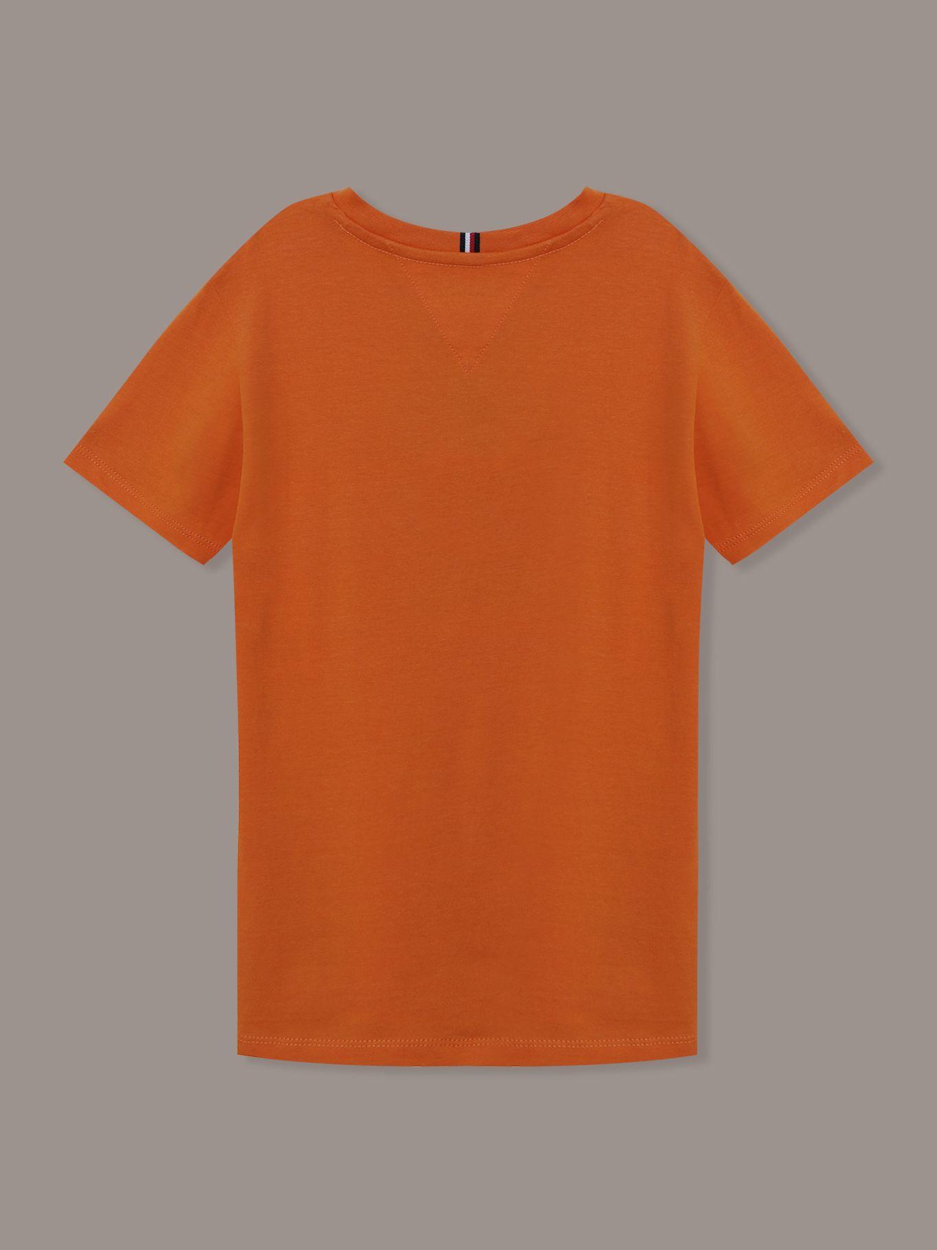 Polera Niño Con Logo Monotipo Naranjo Tommy Hilfiger-1