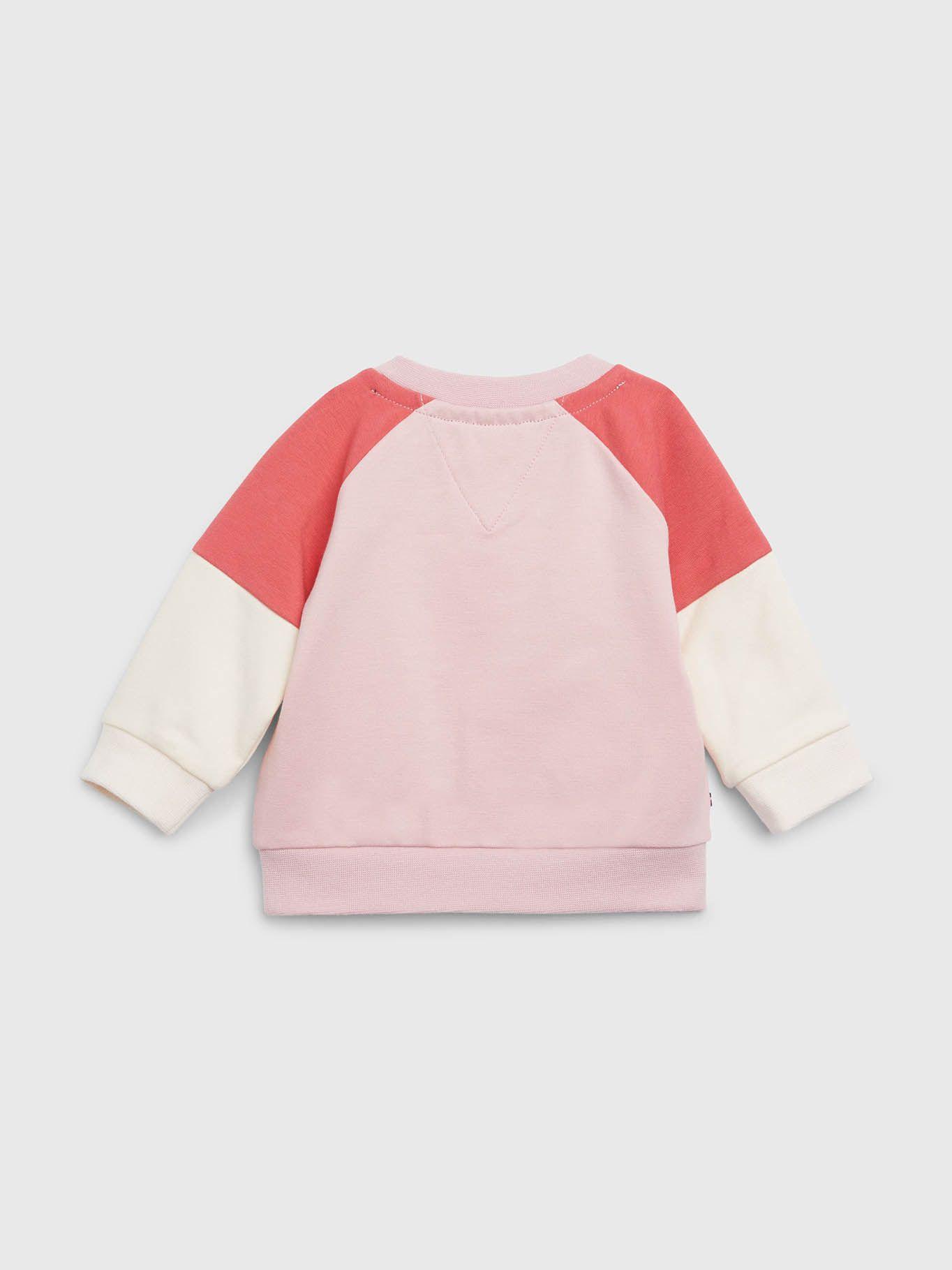 Polerón Color Block Baby Logo Rosado Tommy Hilfiger-1