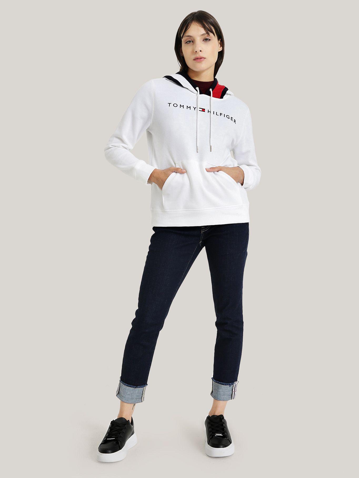 POLERÓN HOODIE COLORBLOCK FLAG BLANCO TOMMY HILFIGER-1