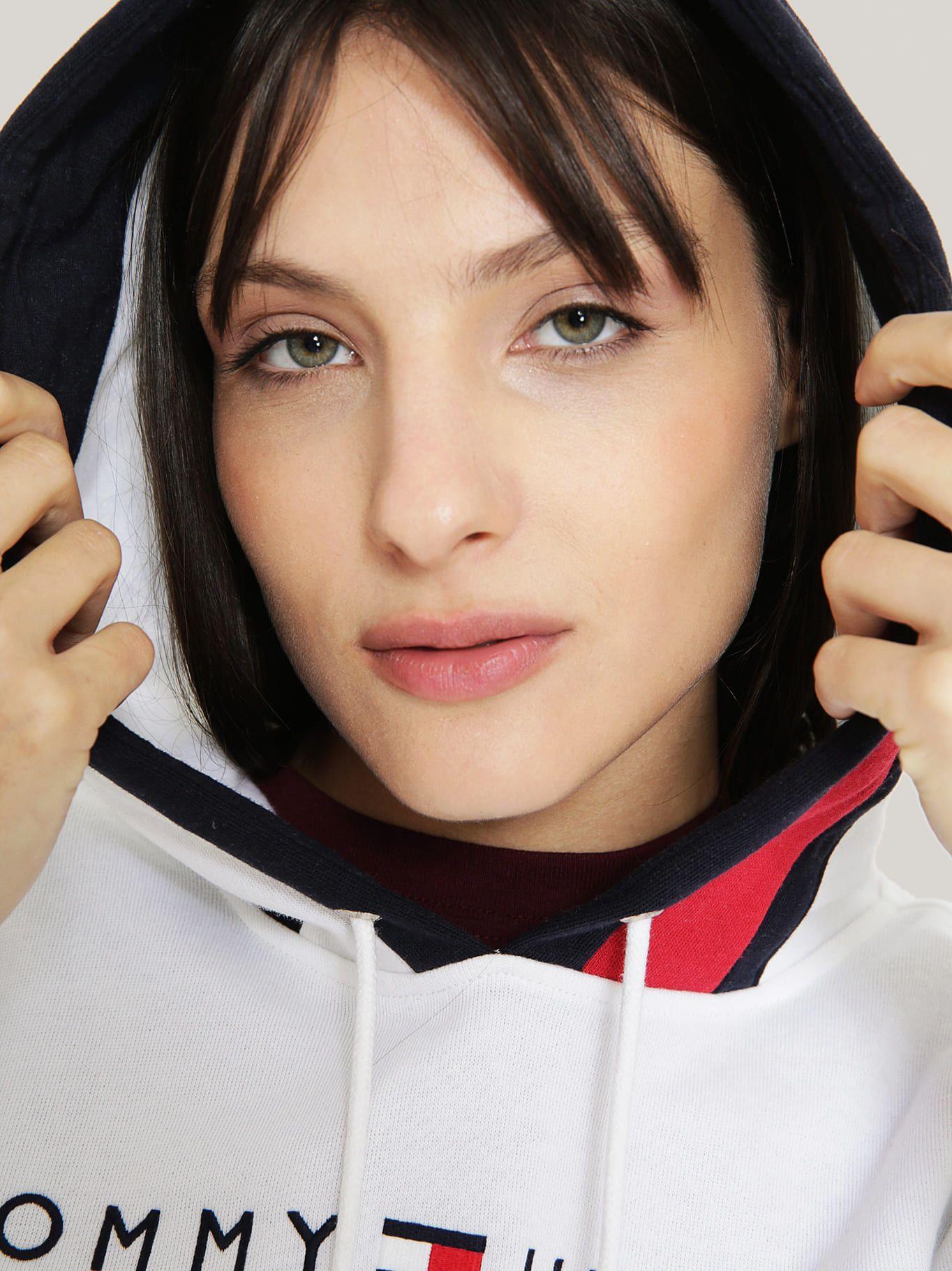 POLERÓN HOODIE COLORBLOCK FLAG BLANCO TOMMY HILFIGER-4