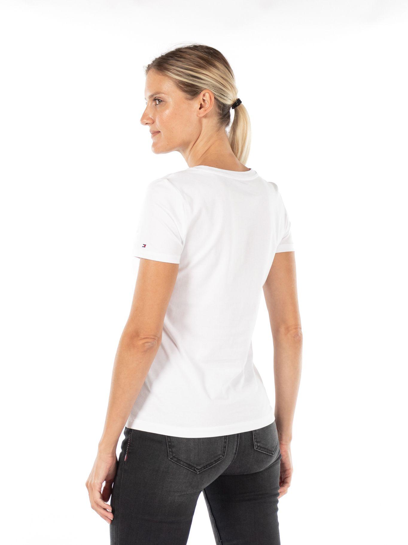 Polera Metalic Graphic Logo Blanco Tommy Hilfiger-1