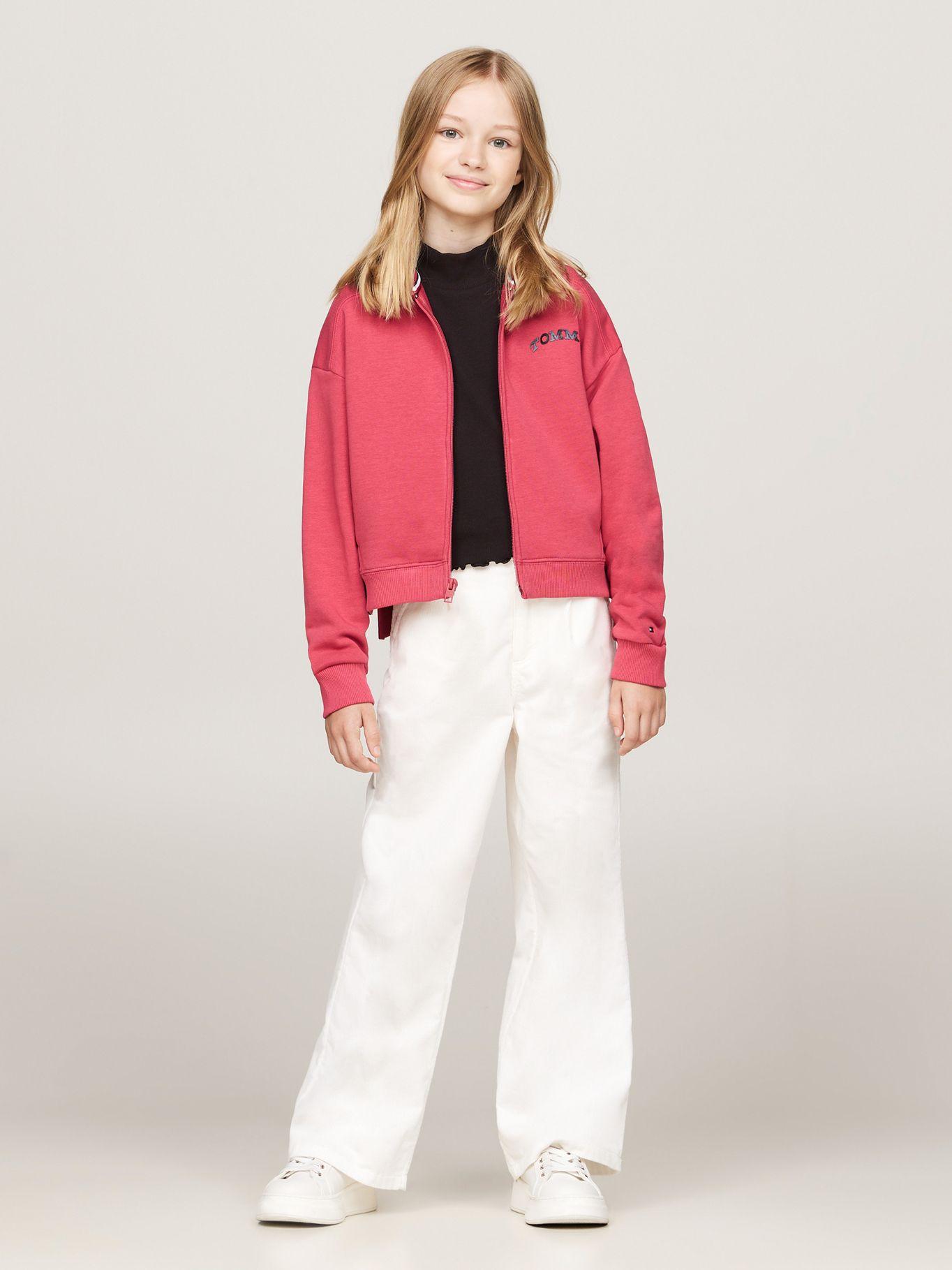Polerón Hoodie Niña Varsity Logo Rosado Tommy Hilfiger-1