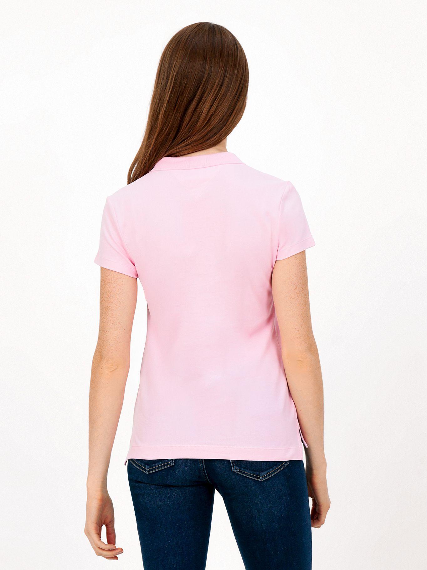 Polo Solid Slim Fit Con 5 Botones Rosado Tommy Hilfiger-3