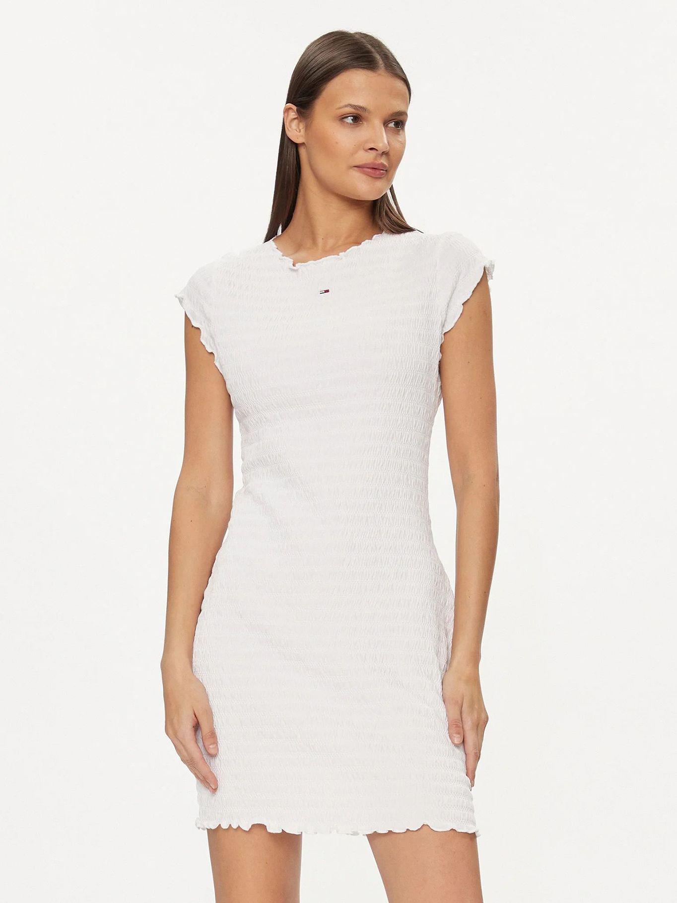 Vestido Essential Fruncido Blanco Tommy Jeans-0