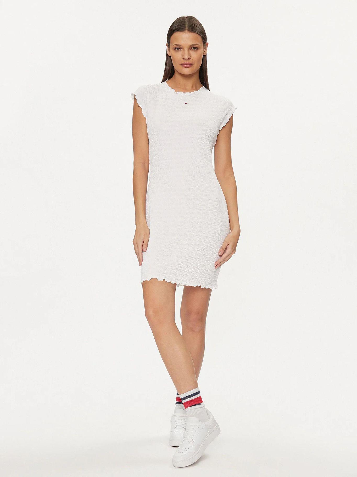 Vestido Essential Fruncido Blanco Tommy Jeans-1
