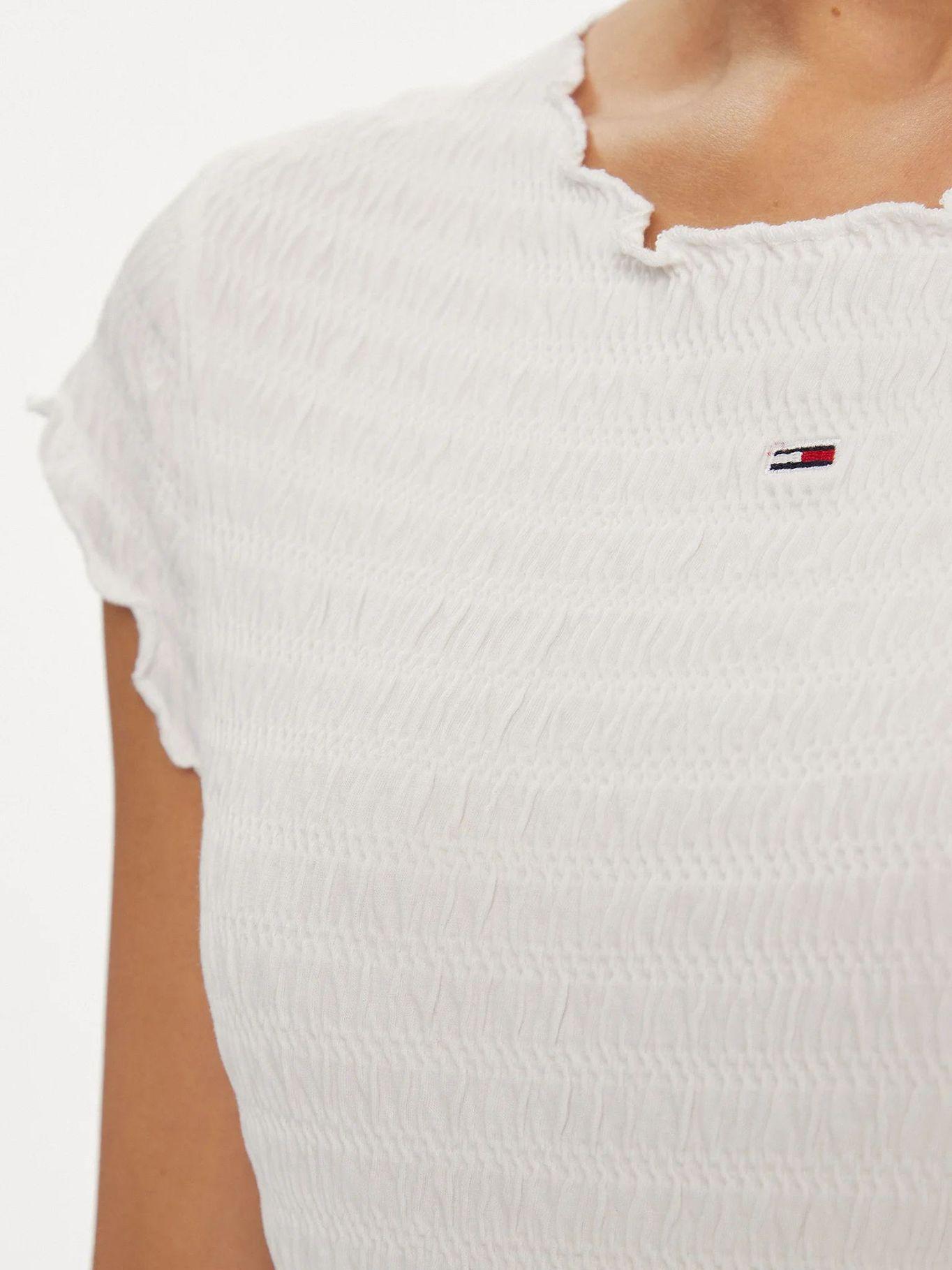 Vestido Essential Fruncido Blanco Tommy Jeans-3