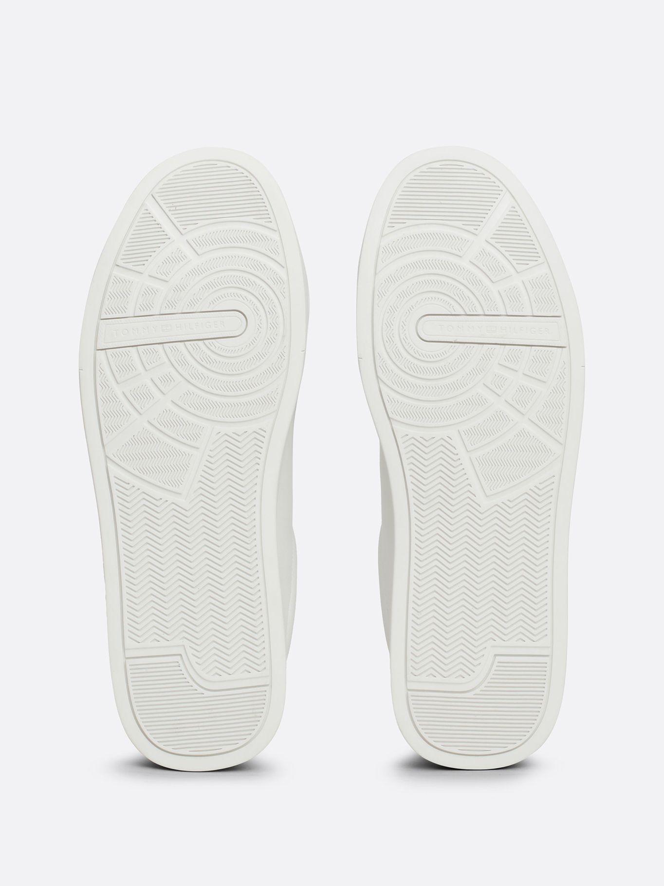 Zapatilla Court De Cuero Con Logo Blanco Tommy Hilfiger-3