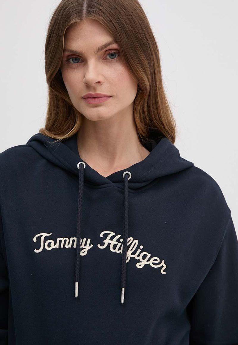Polerón Hoodie y Logo Bordado DW5 Azul Tommy Hilfiger-3