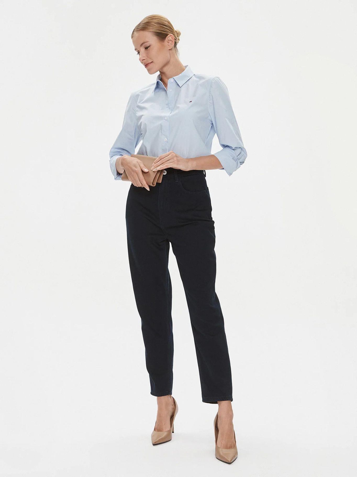 CAMISA SOLID E ALGODÓN ORGÁNICO CELESTE TOMMY HILFIGER-1