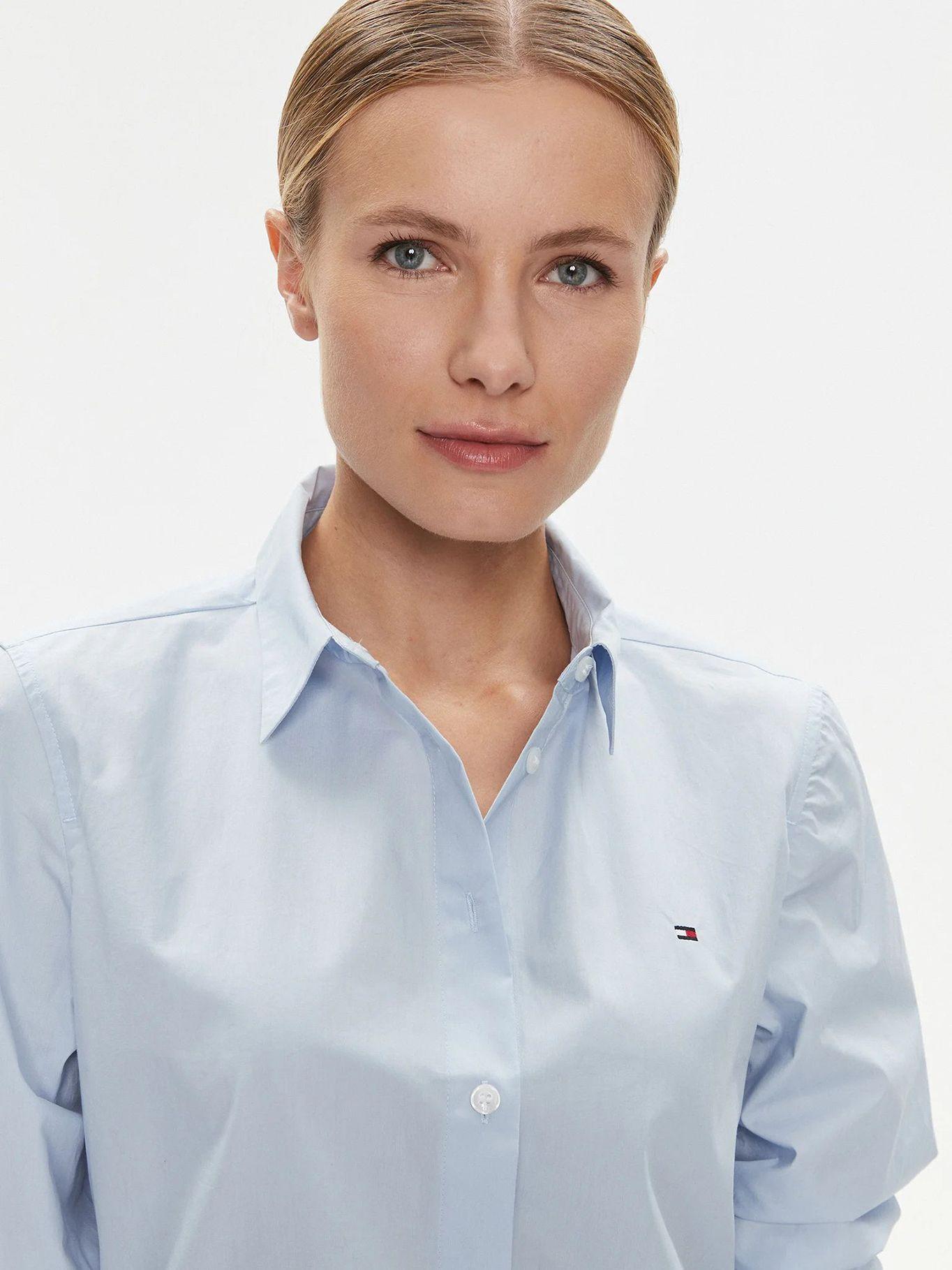 CAMISA SOLID E ALGODÓN ORGÁNICO CELESTE TOMMY HILFIGER-3