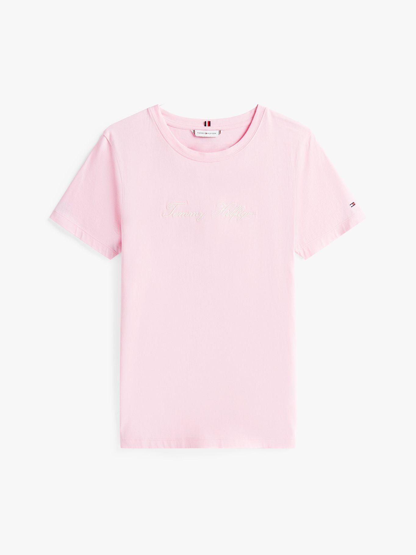 Polera Con Logo Bordado Rosado TOL Tommy Hilfiger-4