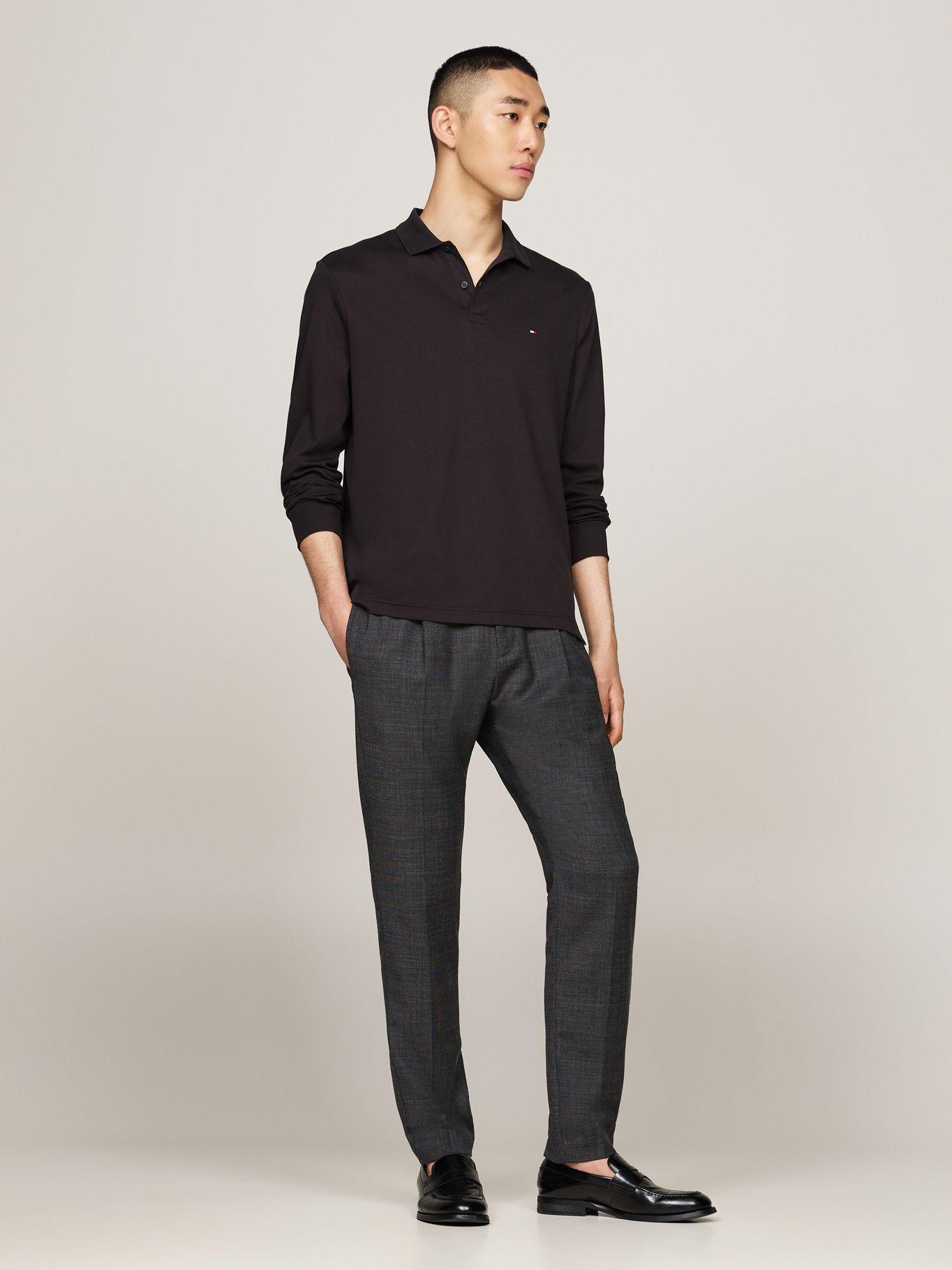 Polo Liquid Cotton Con Logo Negro Tommy Hilfiger-1