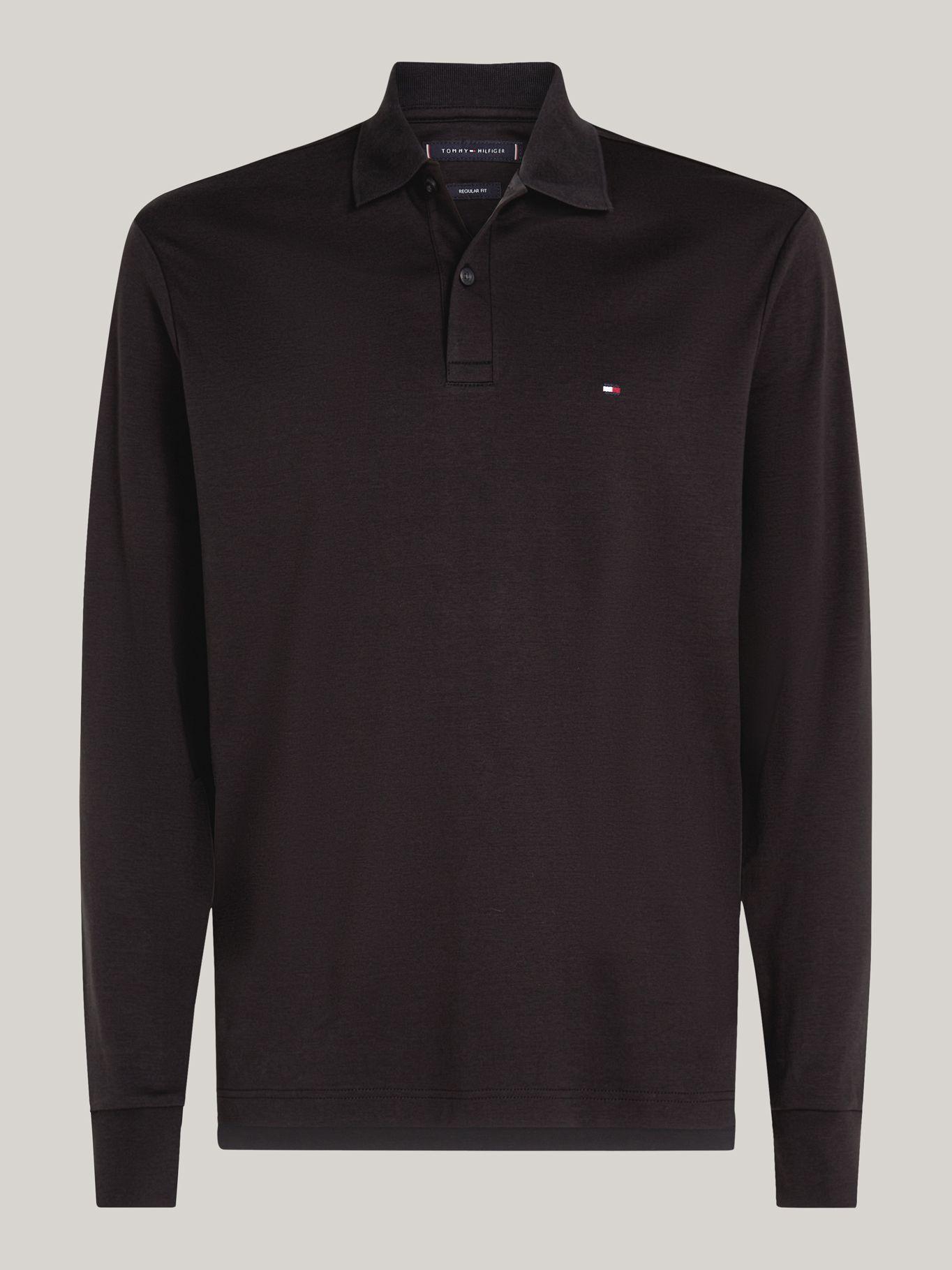 Polo Liquid Cotton Con Logo Negro Tommy Hilfiger-4