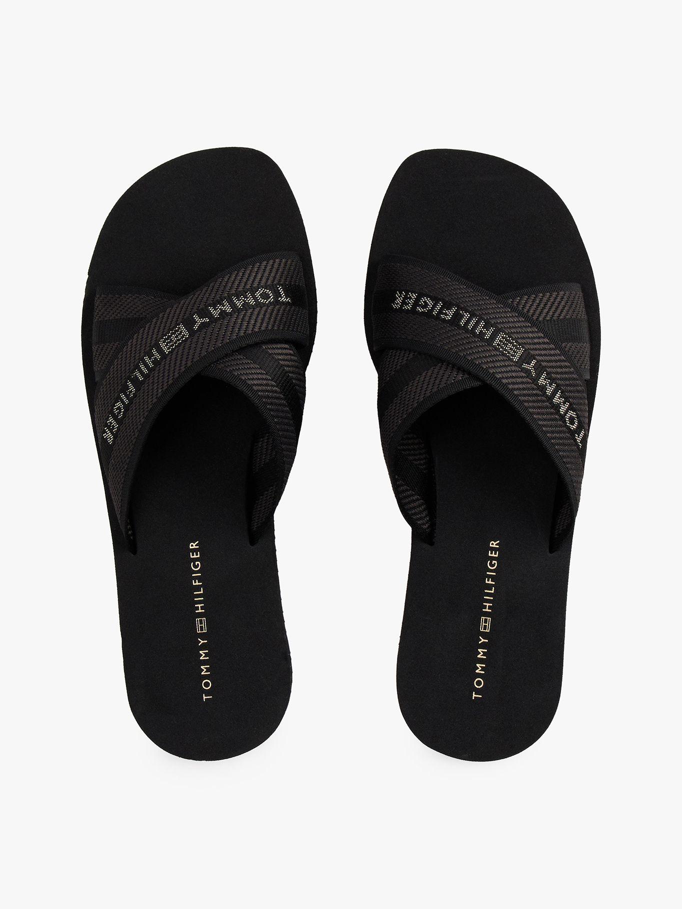 Sandalias Cross Strap Con Logo Negro Tommy Hilfiger-2