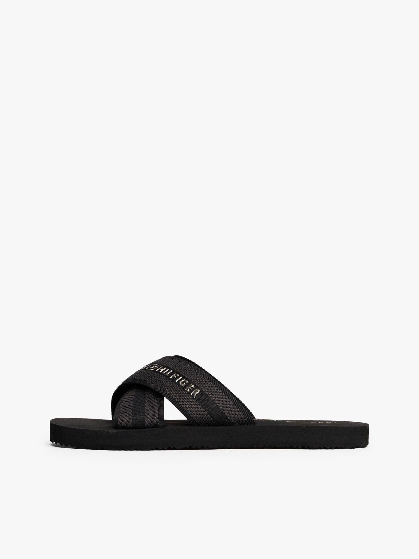 Sandalias Cross Strap Con Logo Negro Tommy Hilfiger-5