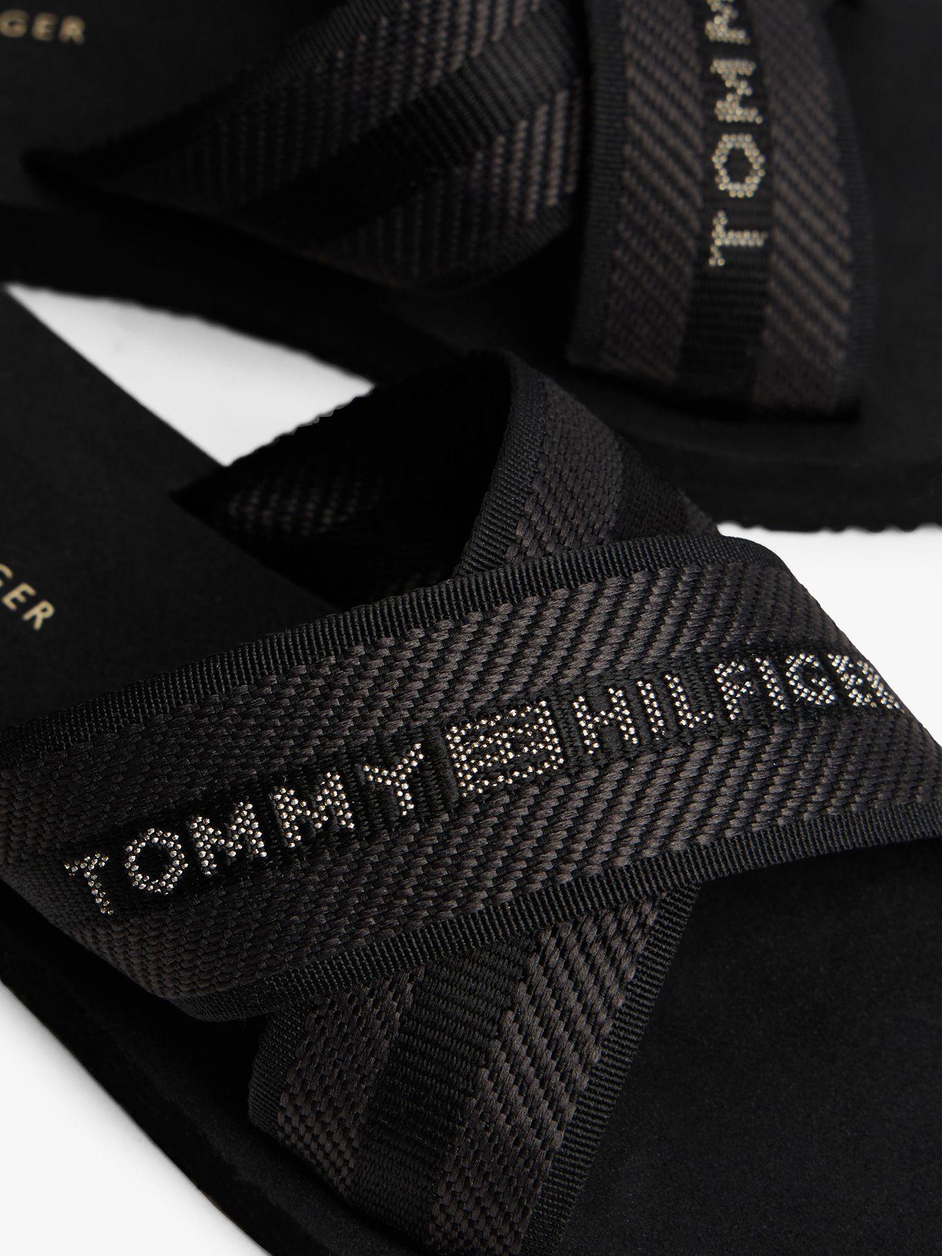 Sandalias Cross Strap Con Logo Negro Tommy Hilfiger-6