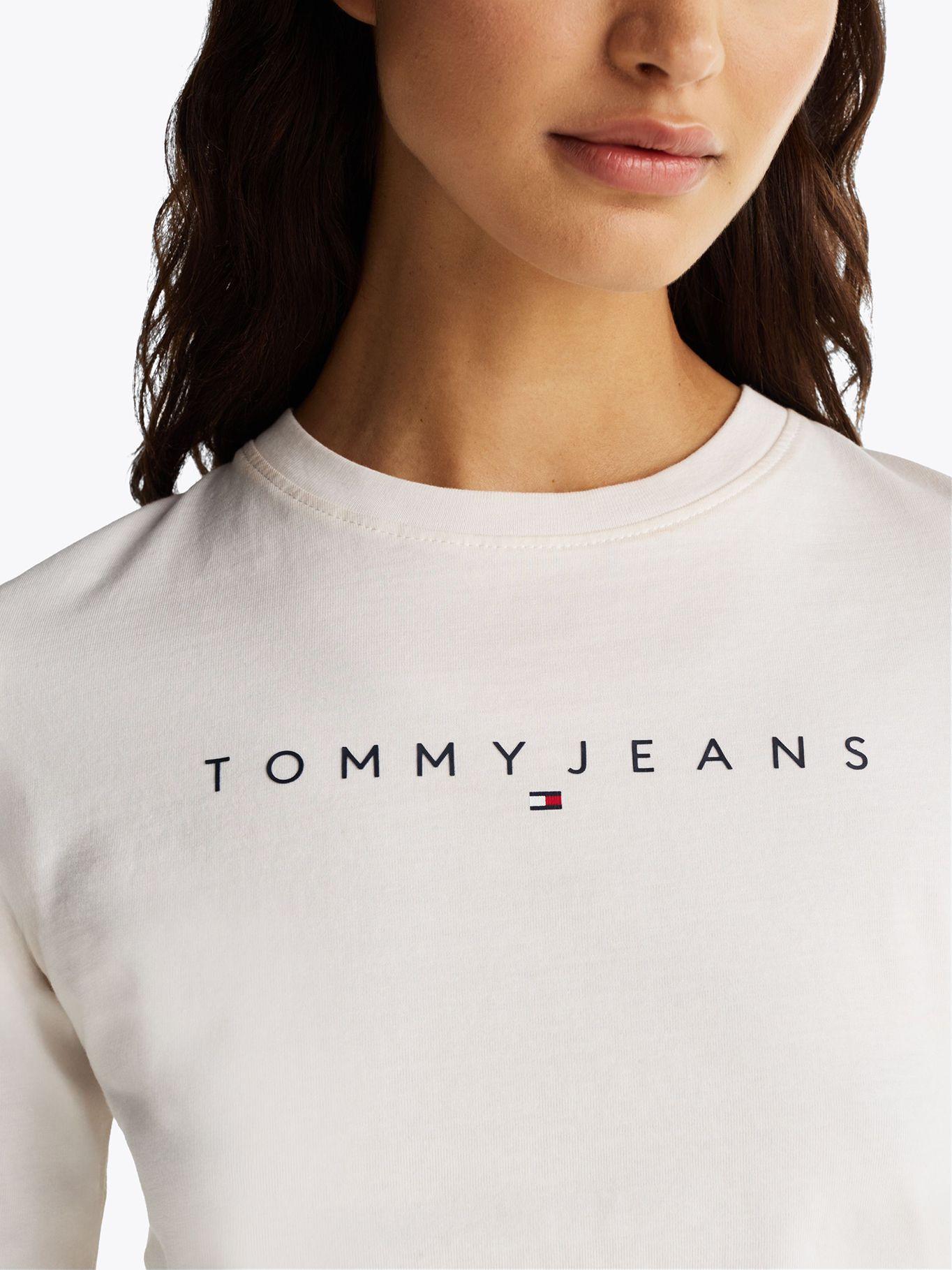 Polera Linear Logo Slim Fit Blanco Tommy Jeans-3