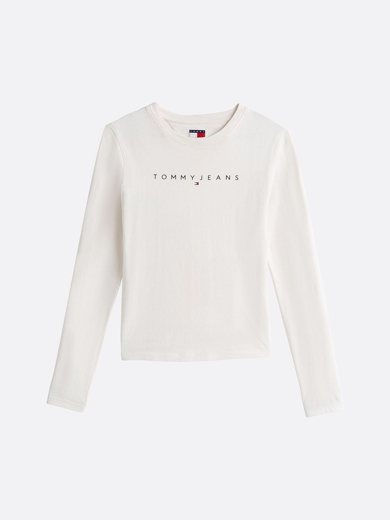 Polera Linear Logo Slim Fit Blanco Tommy Jeans-4