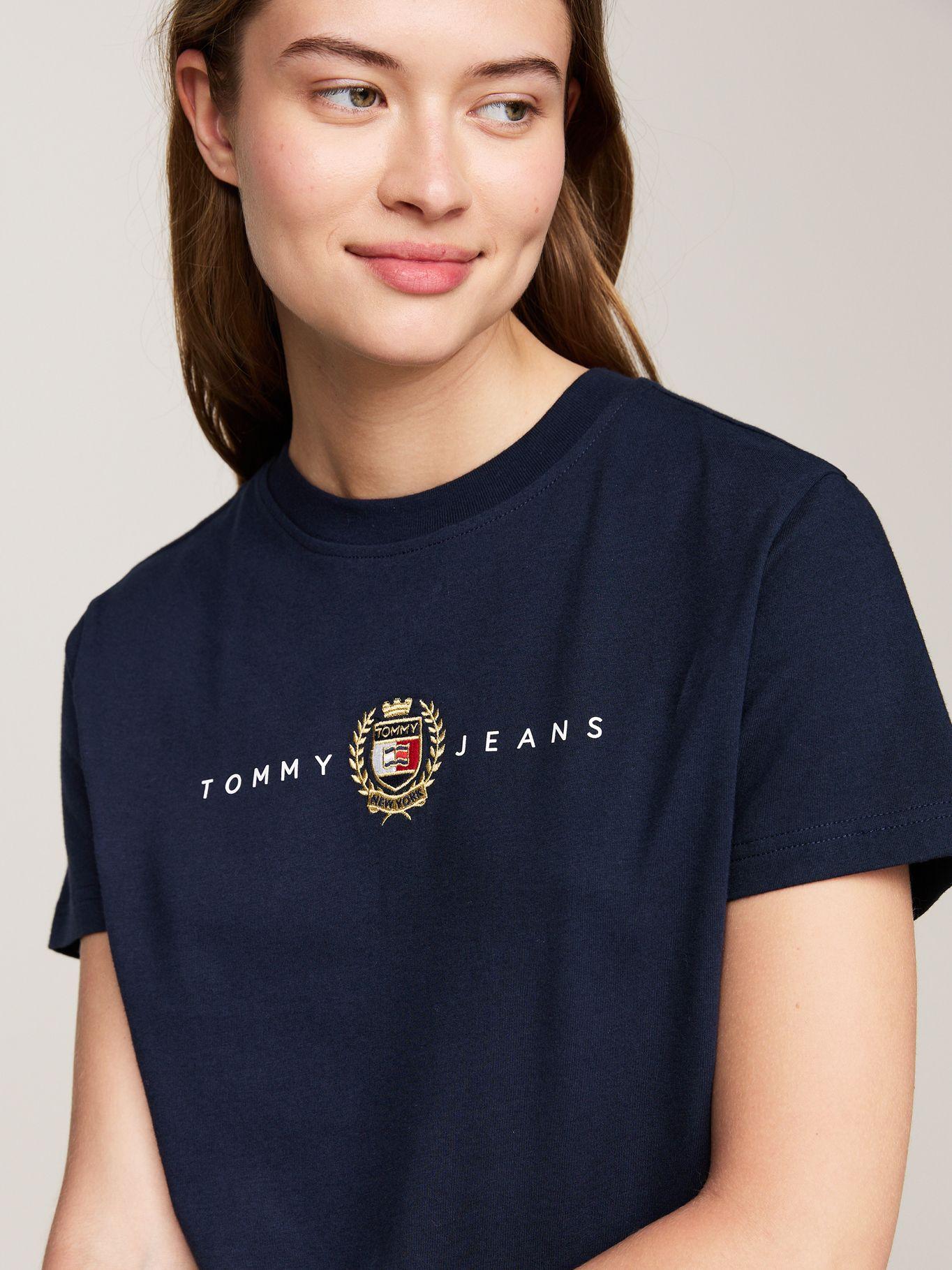Polera Crest Linear Con Logo Azul Tommy Hilfiger-3