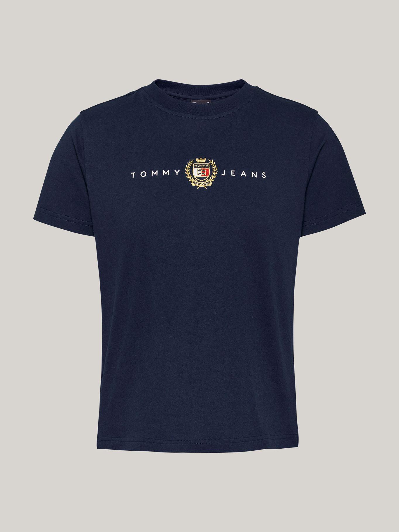 Polera Crest Linear Con Logo Azul Tommy Hilfiger-4