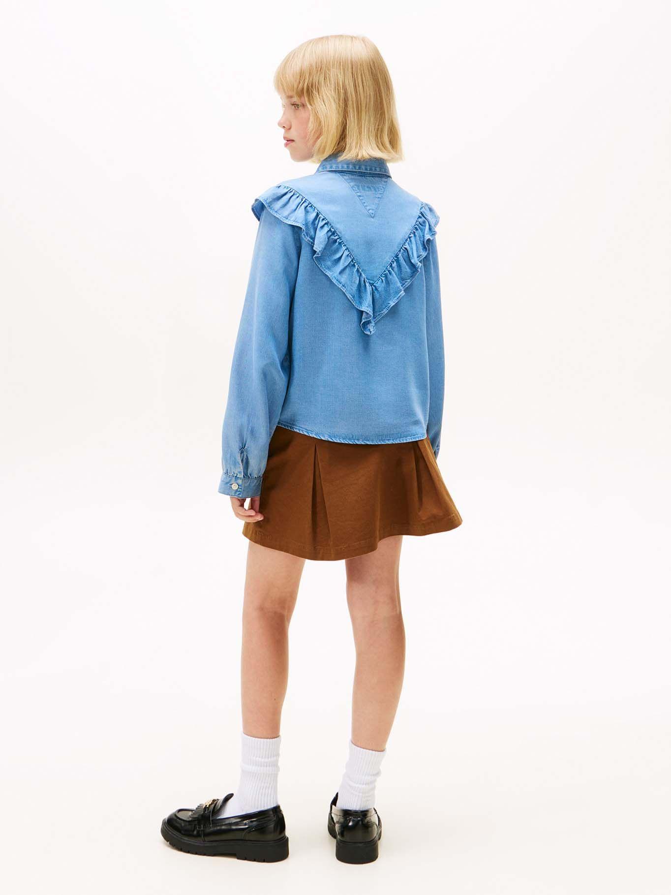 Blusa Con Volantes Azul Tommy Hilfiger CD-2