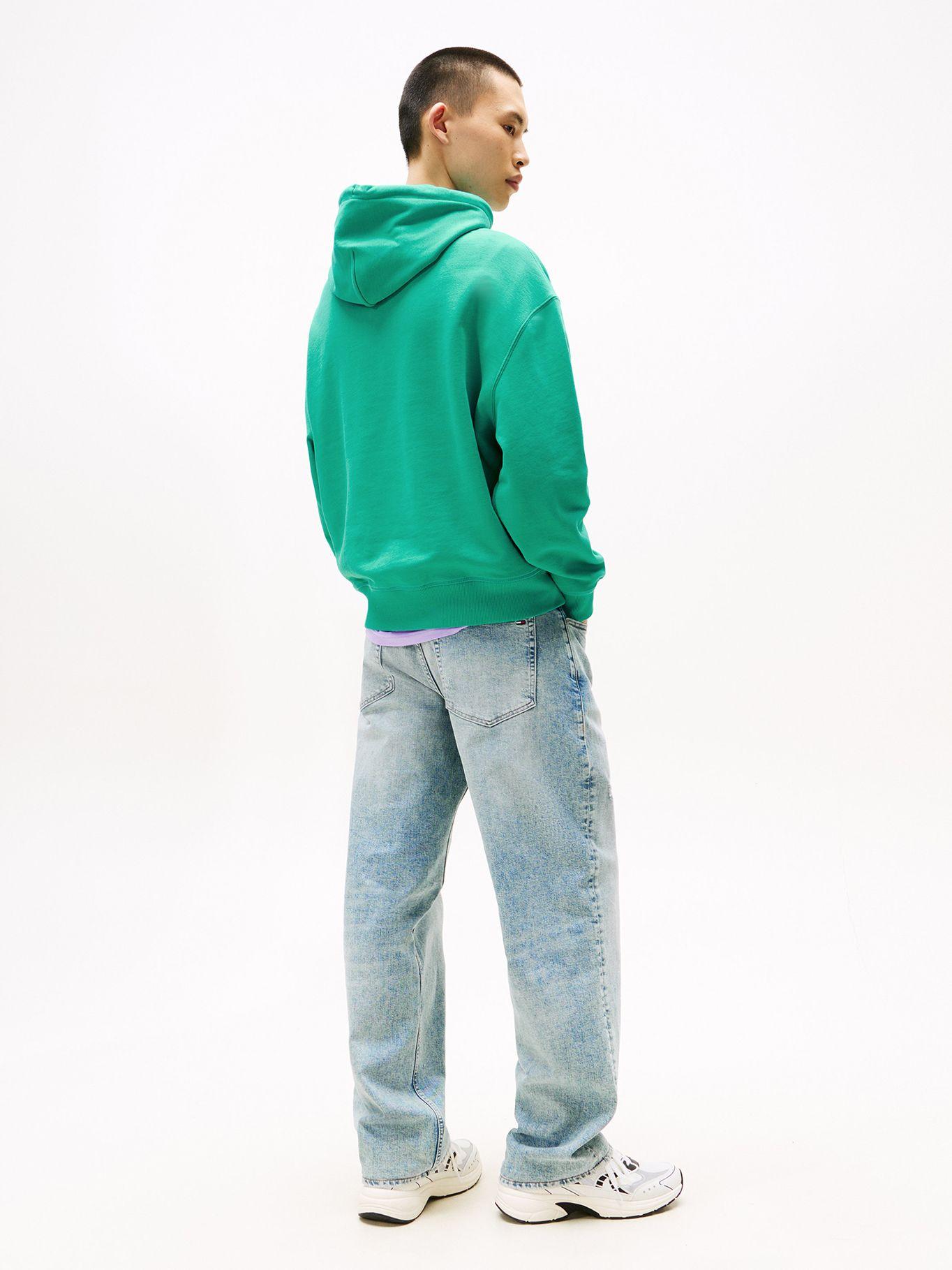 Polerón Hoodie Cropped Con Logo Verde L7O Tommy Jeans-2