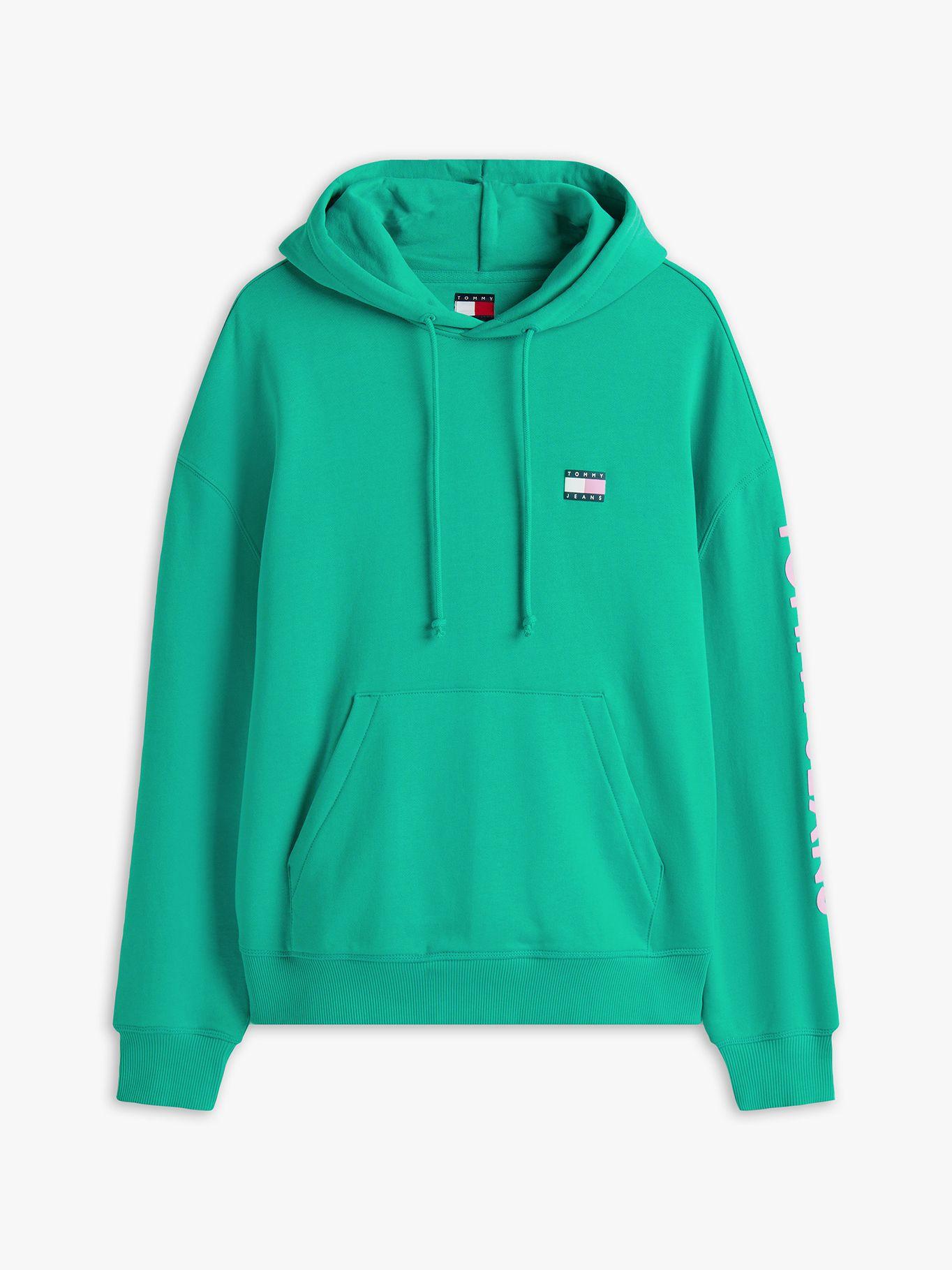 Polerón Hoodie Cropped Con Logo Verde L7O Tommy Jeans-5