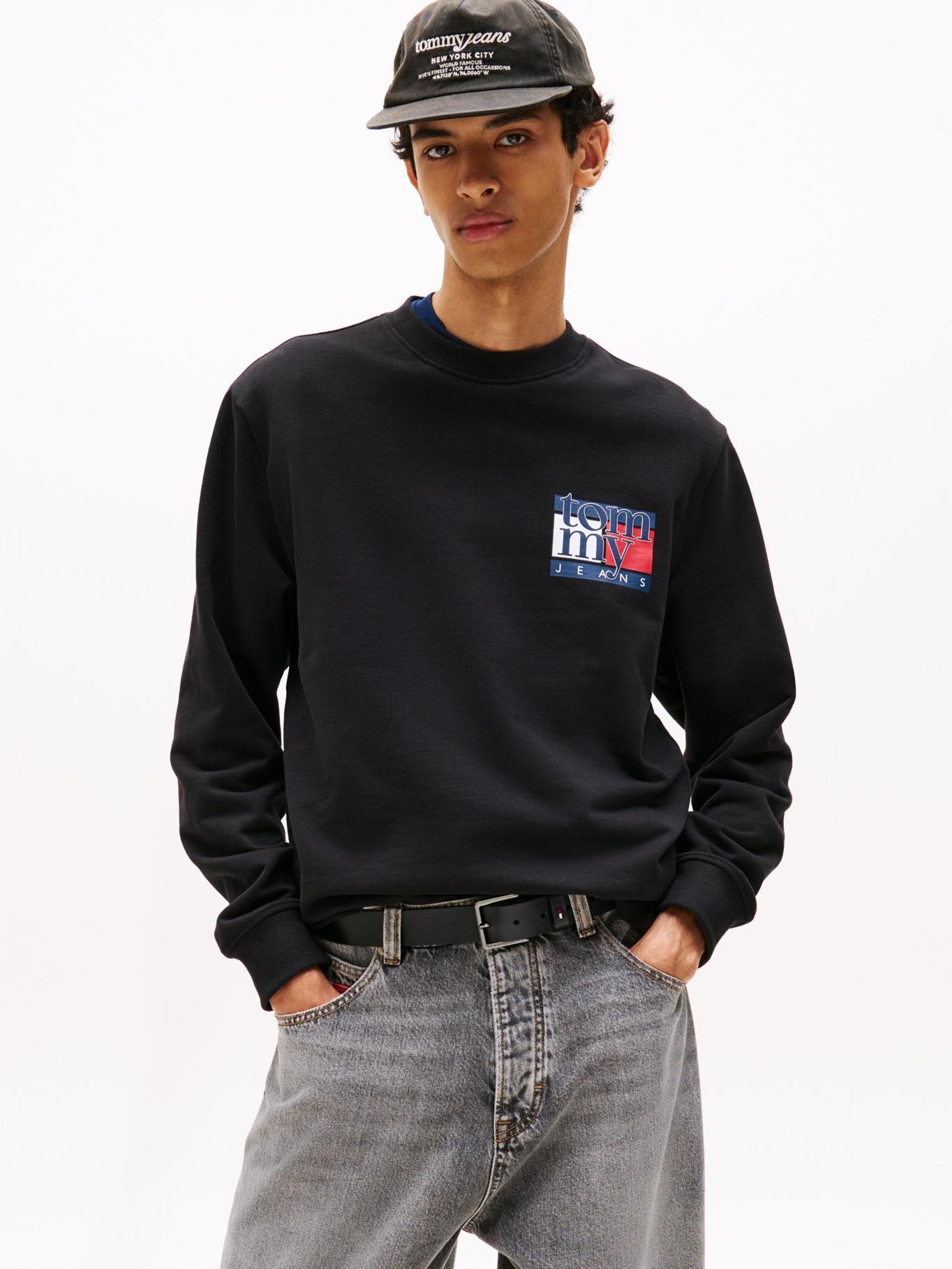 Polerón Regular Fit Con Logo Negro Tommy Jeans-0