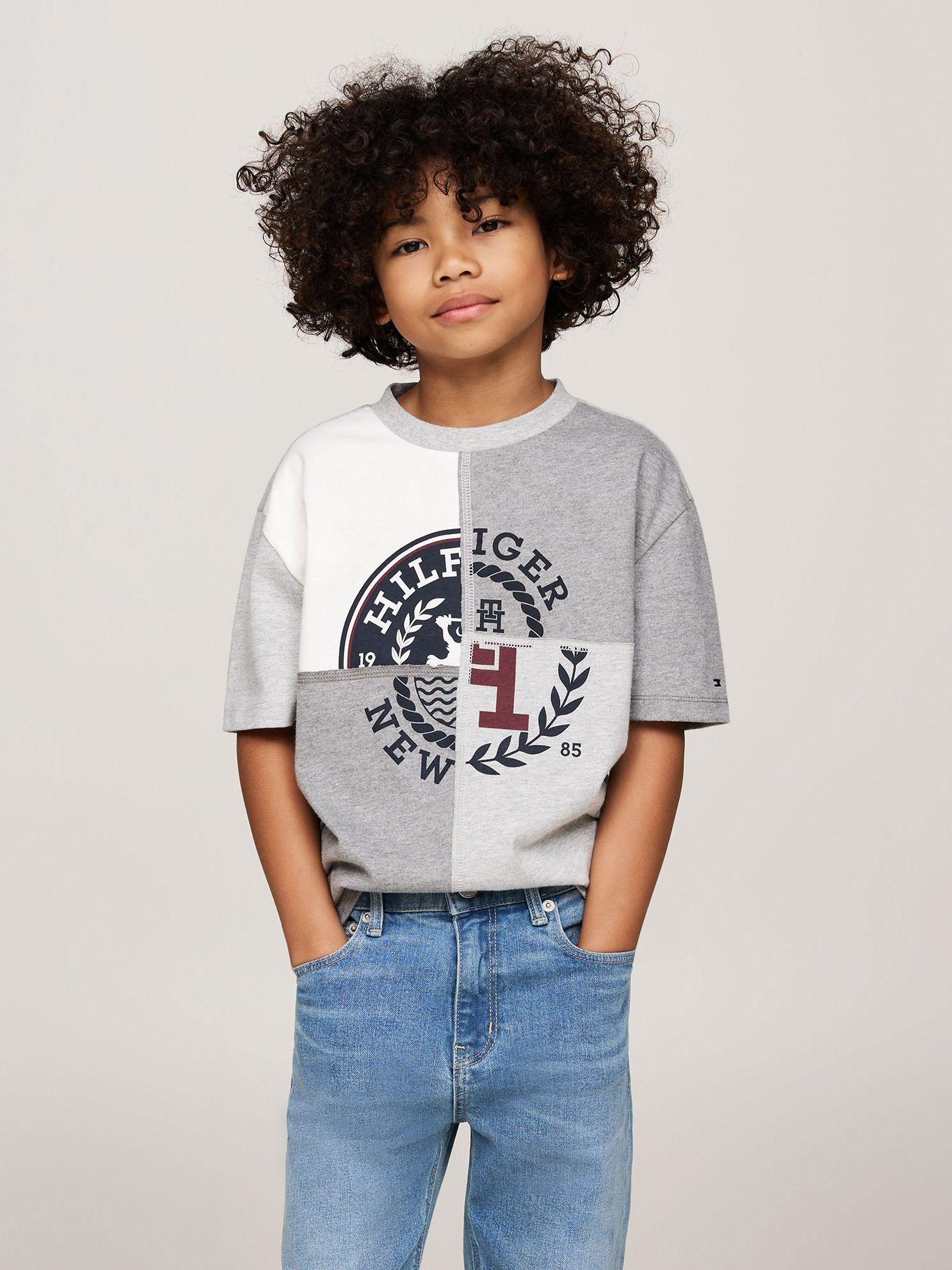 Polera Monotype Print Logo Gris Tommy Hilfiger-0