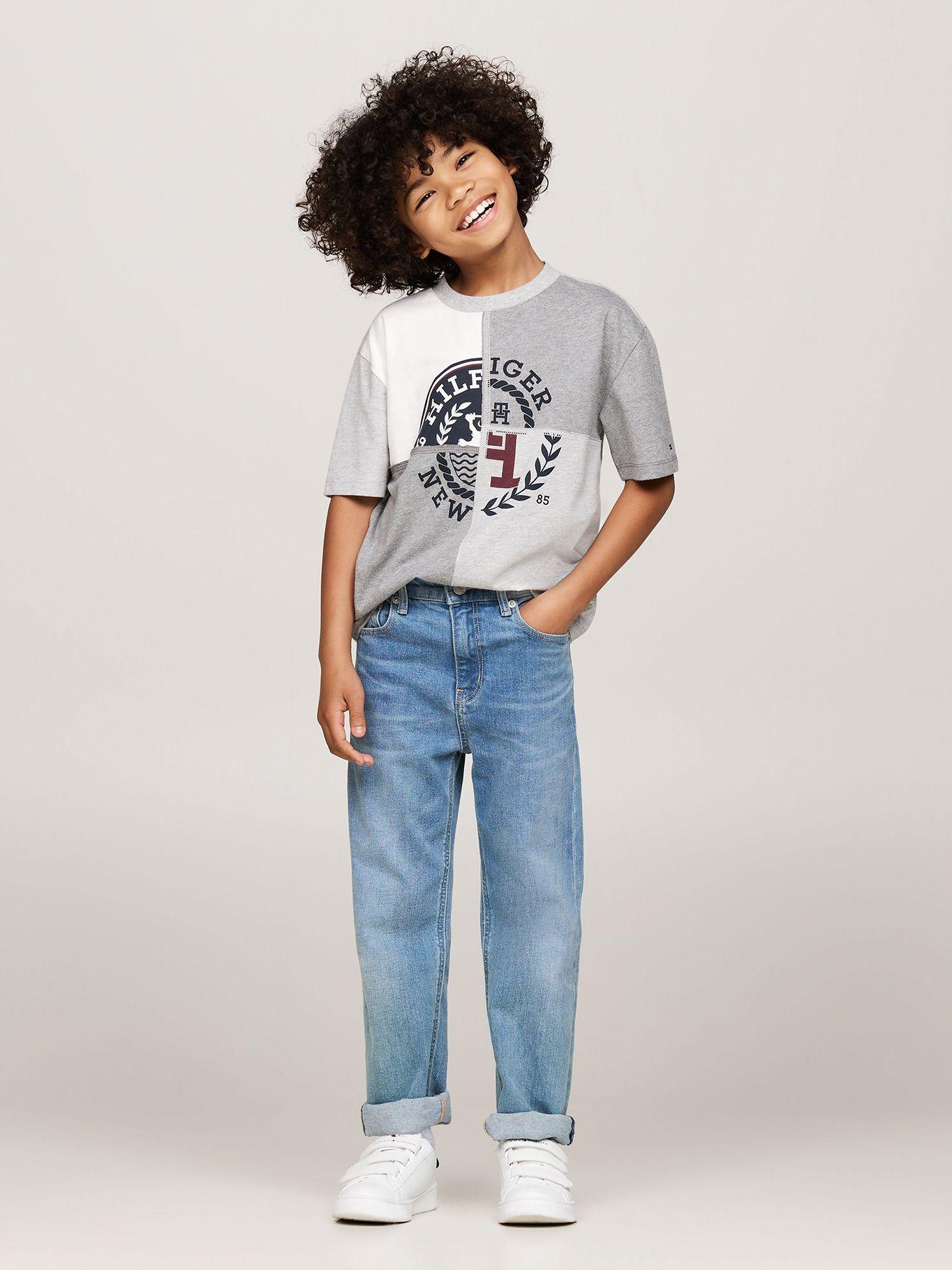 Polera Monotype Print Logo Gris Tommy Hilfiger-1