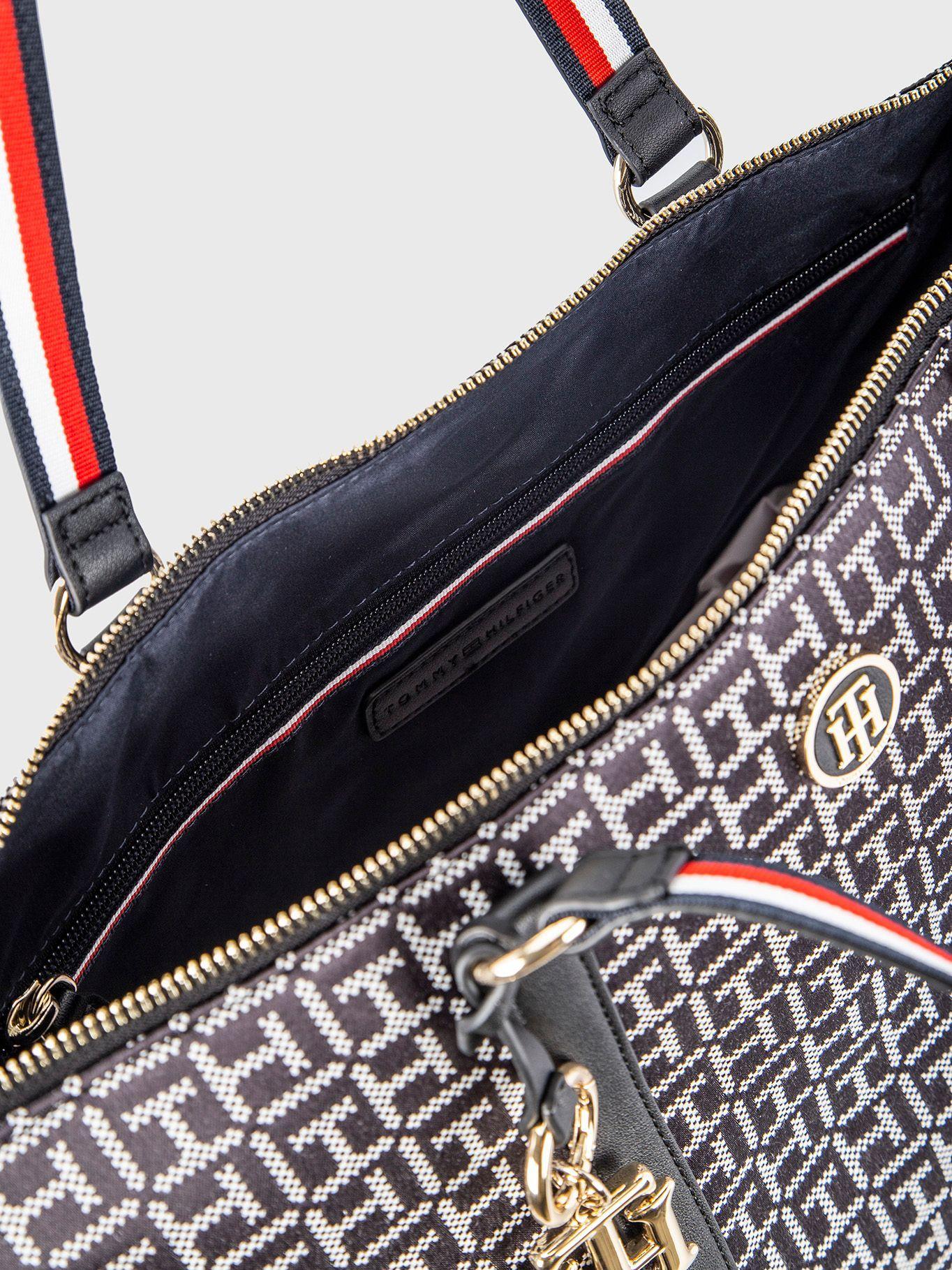 Bolso Tote Print Monogram Negro Tommy Hilfiger-3