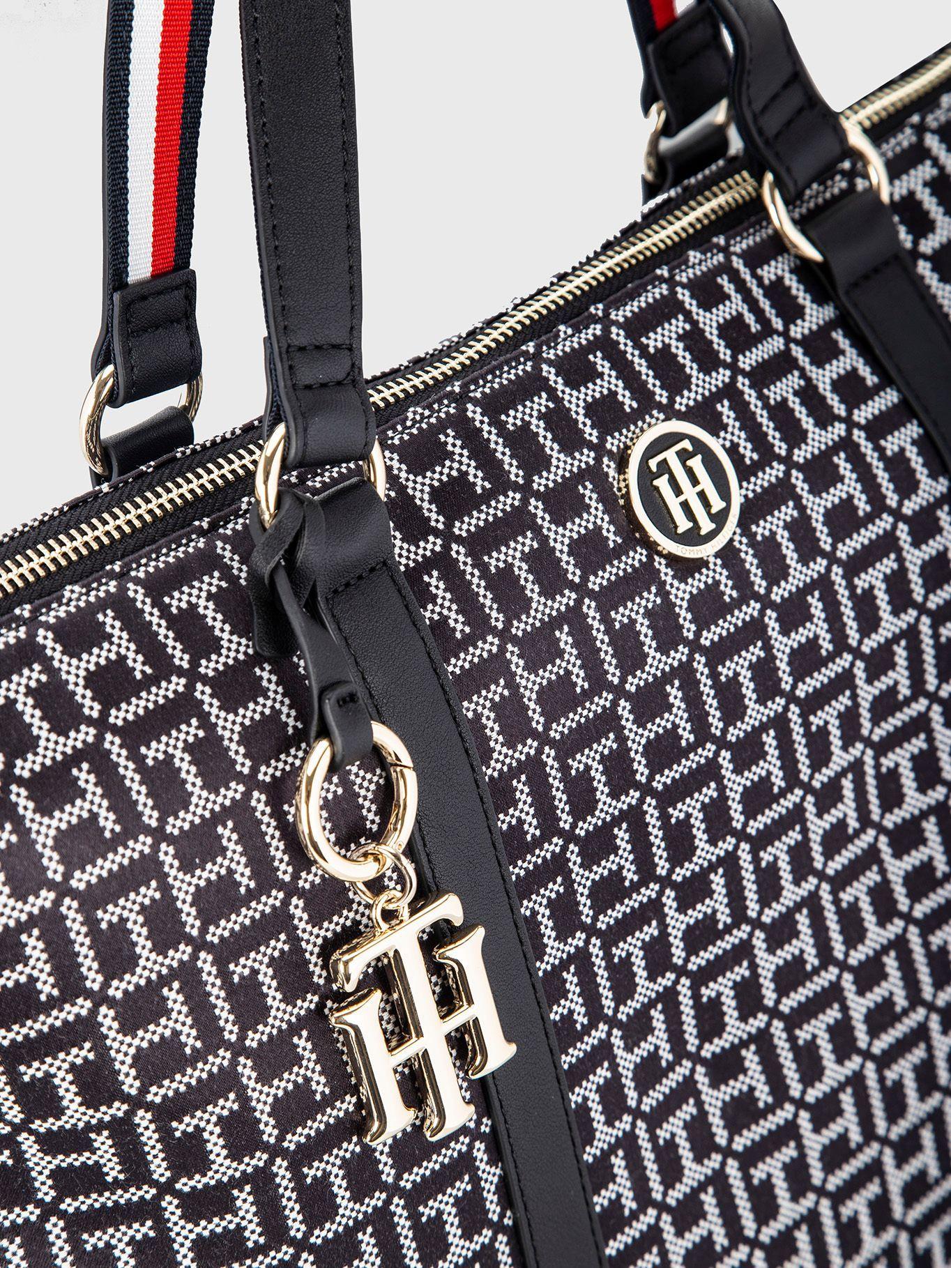 Bolso Tote Print Monogram Negro Tommy Hilfiger-2