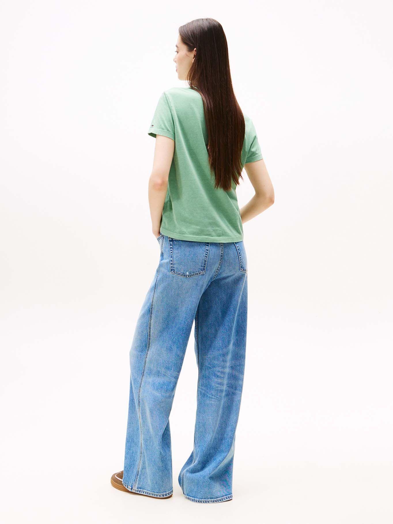 Polera Regular Fit Logo Varsity Verde Tommy Jeans-2