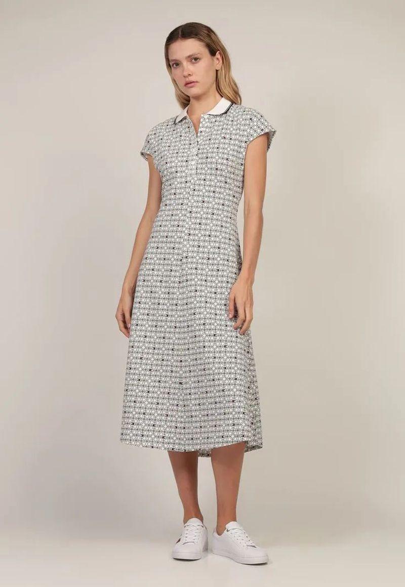 Vestido Estilo Polo A Rayas Multicolor Tommy Hilfiger-0