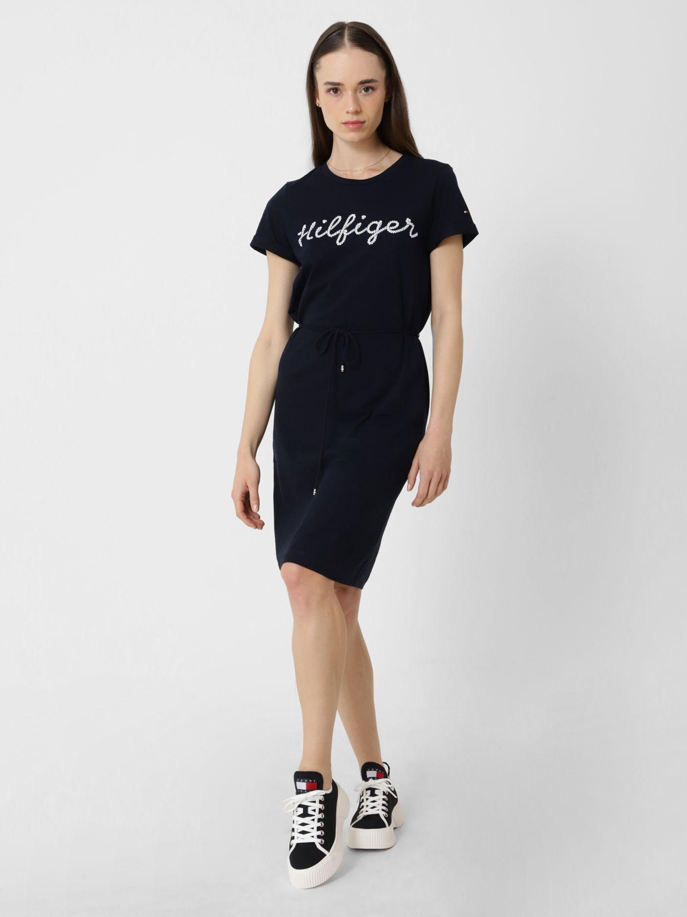 Vestido Regular Print Logo Azul Tommy Hilfiger-2