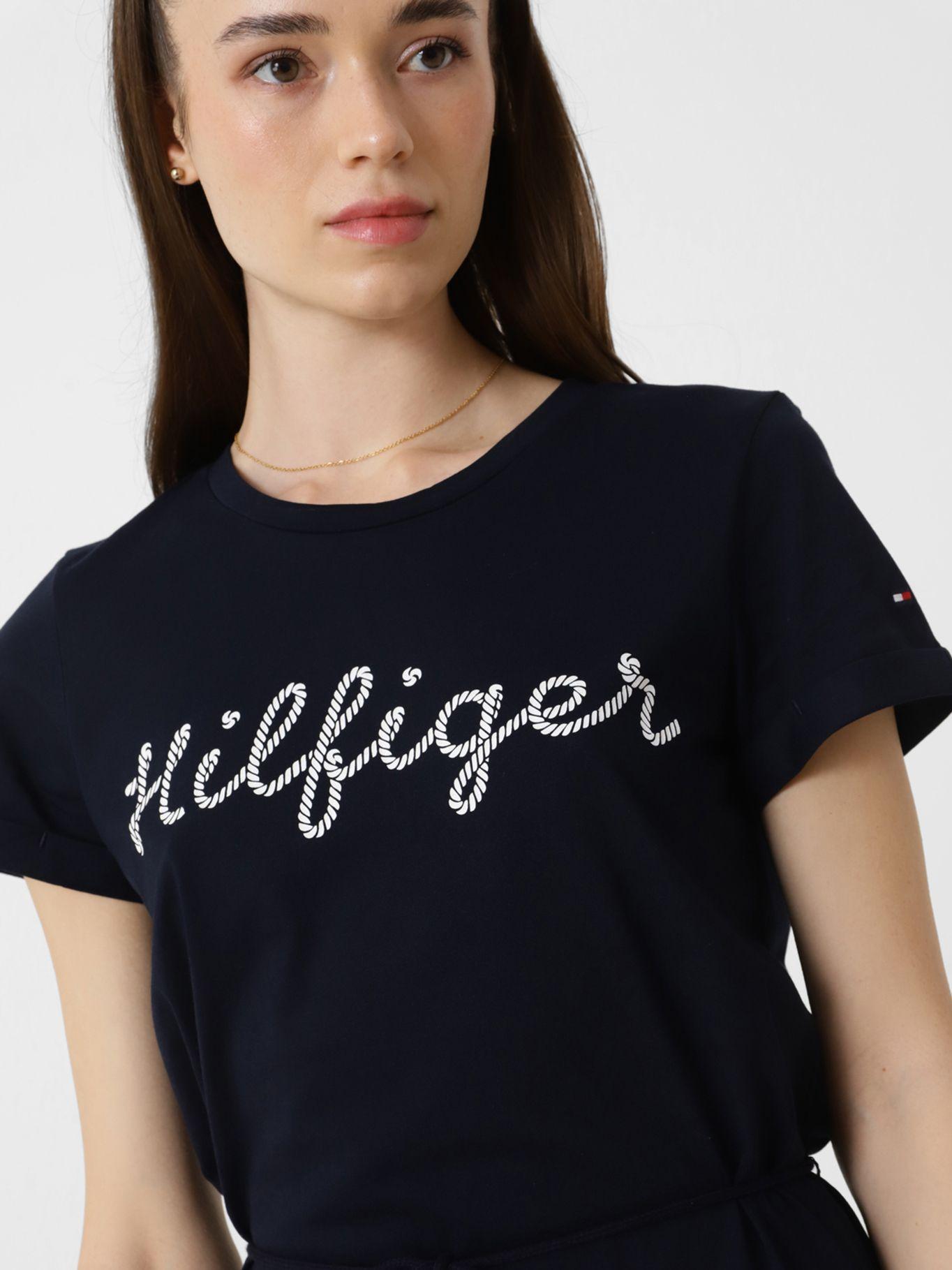 Vestido Regular Print Logo Azul Tommy Hilfiger-3