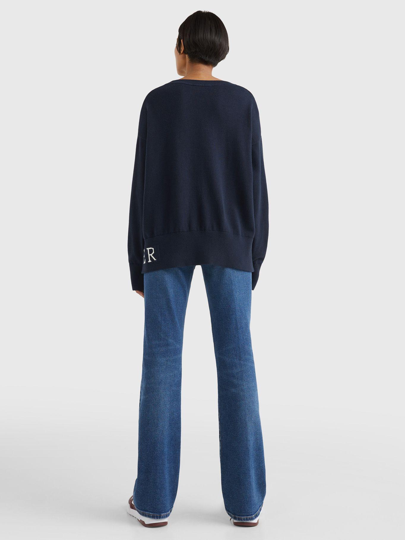 Sweater Graphic Logo Azul Tommy Hilfiger-2