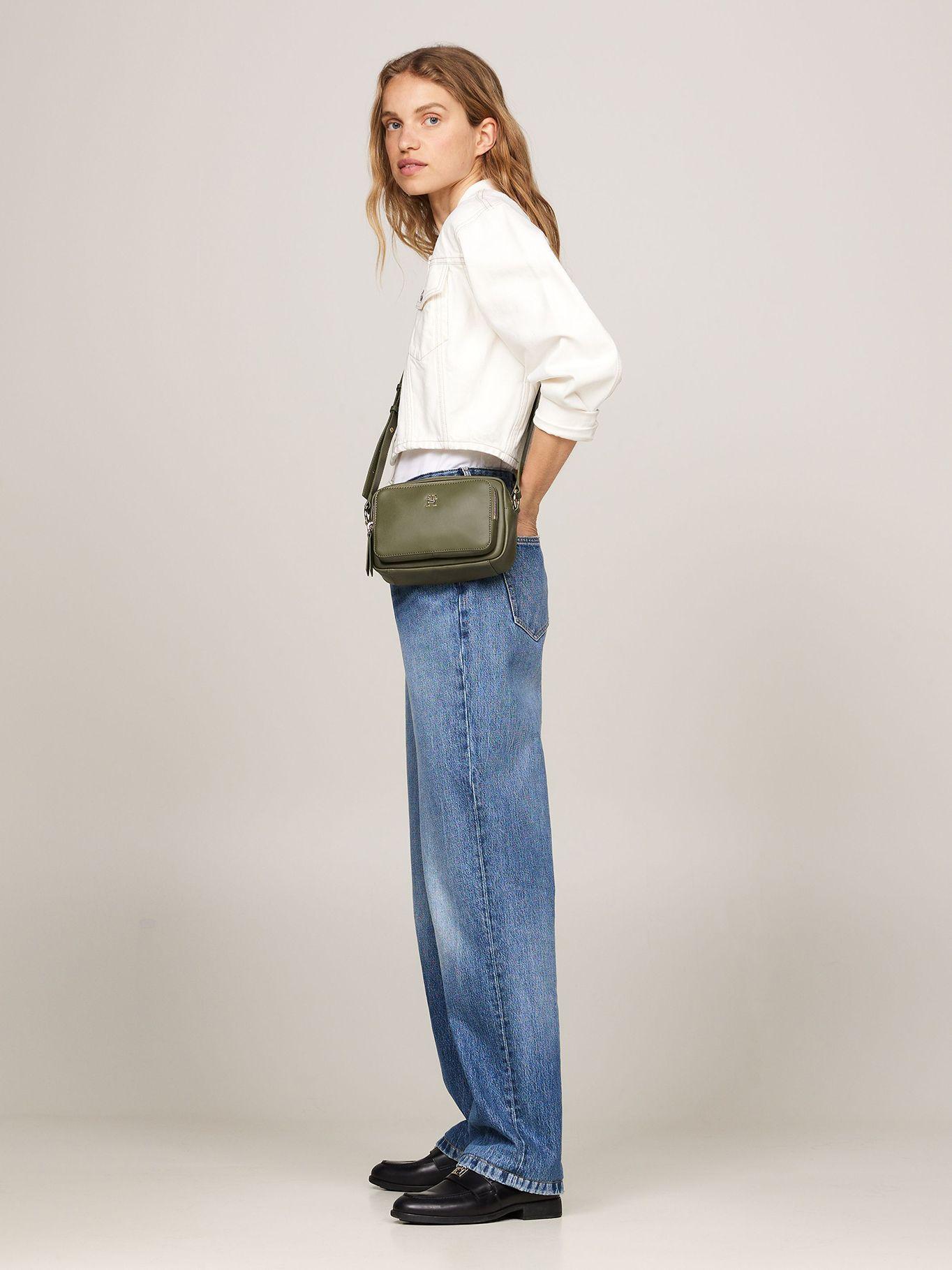 Bandolera Soft Utility Con Logo Verde Tommy Hilfiger-1