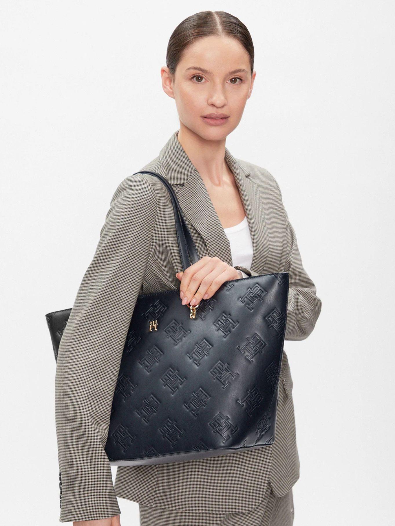 Tote Refined Monogran Azul Tommy Hilfiger-1