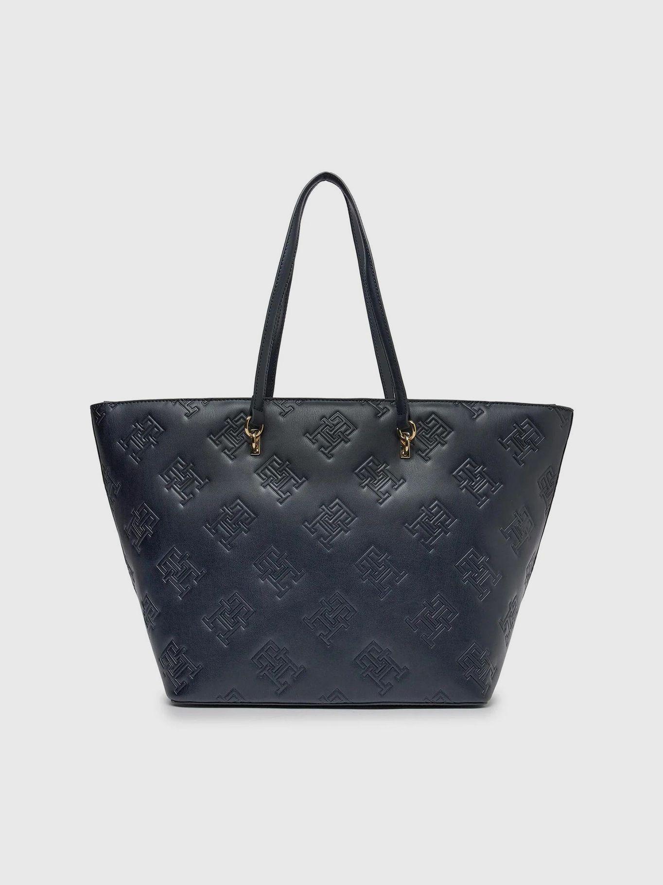 Tote Refined Monogran Azul Tommy Hilfiger-4